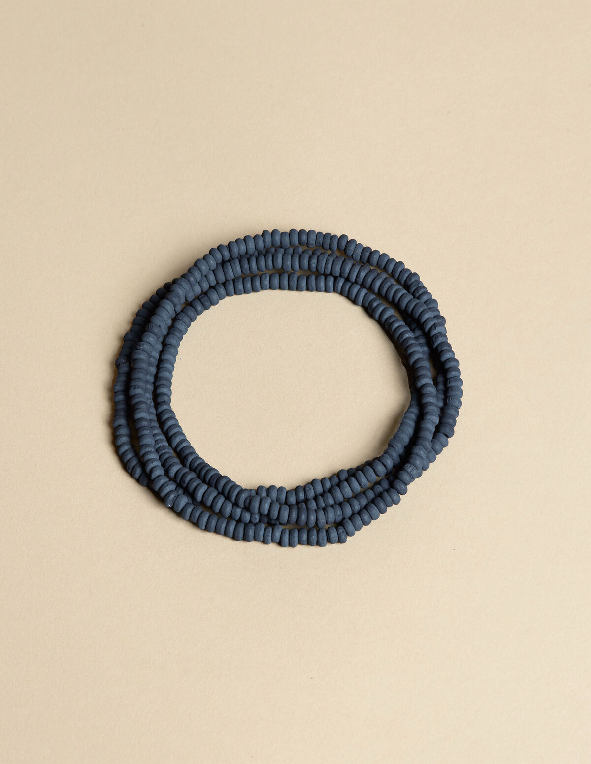 COLLAR LARGO MADERA AZUL