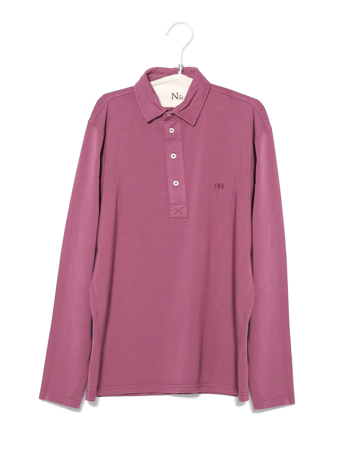 Berry long-sleeved polo shirt - Polo shirts - Nícoli