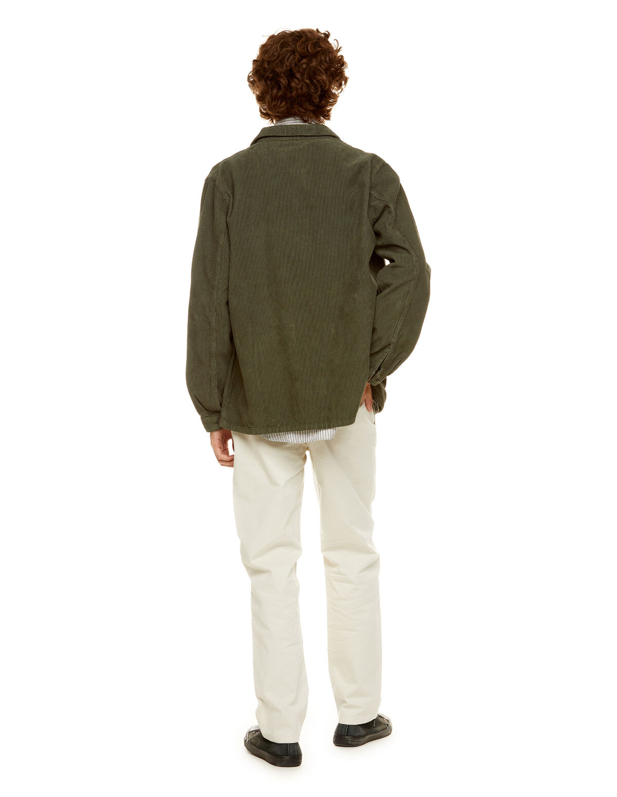 DARK GREEN CORDUROY OVERSHIRT