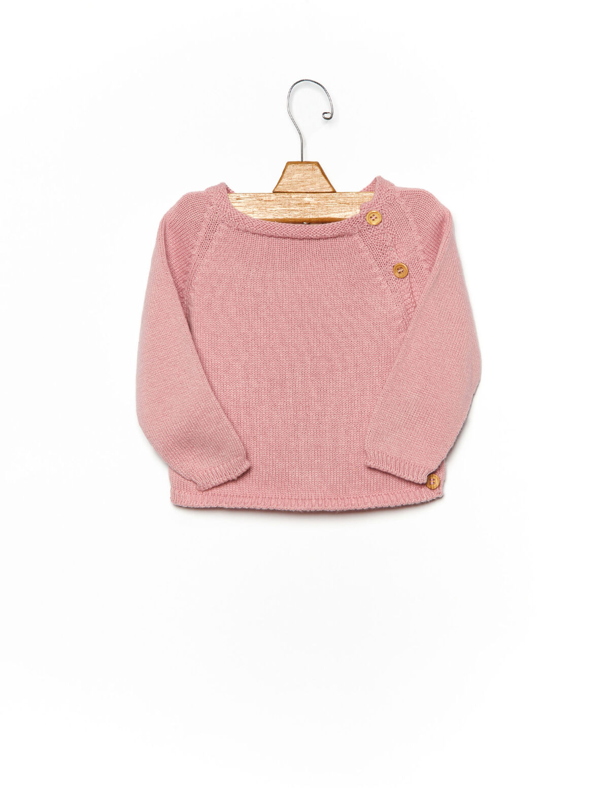 Pink jumper with buttons - Knitwear - Nícoli