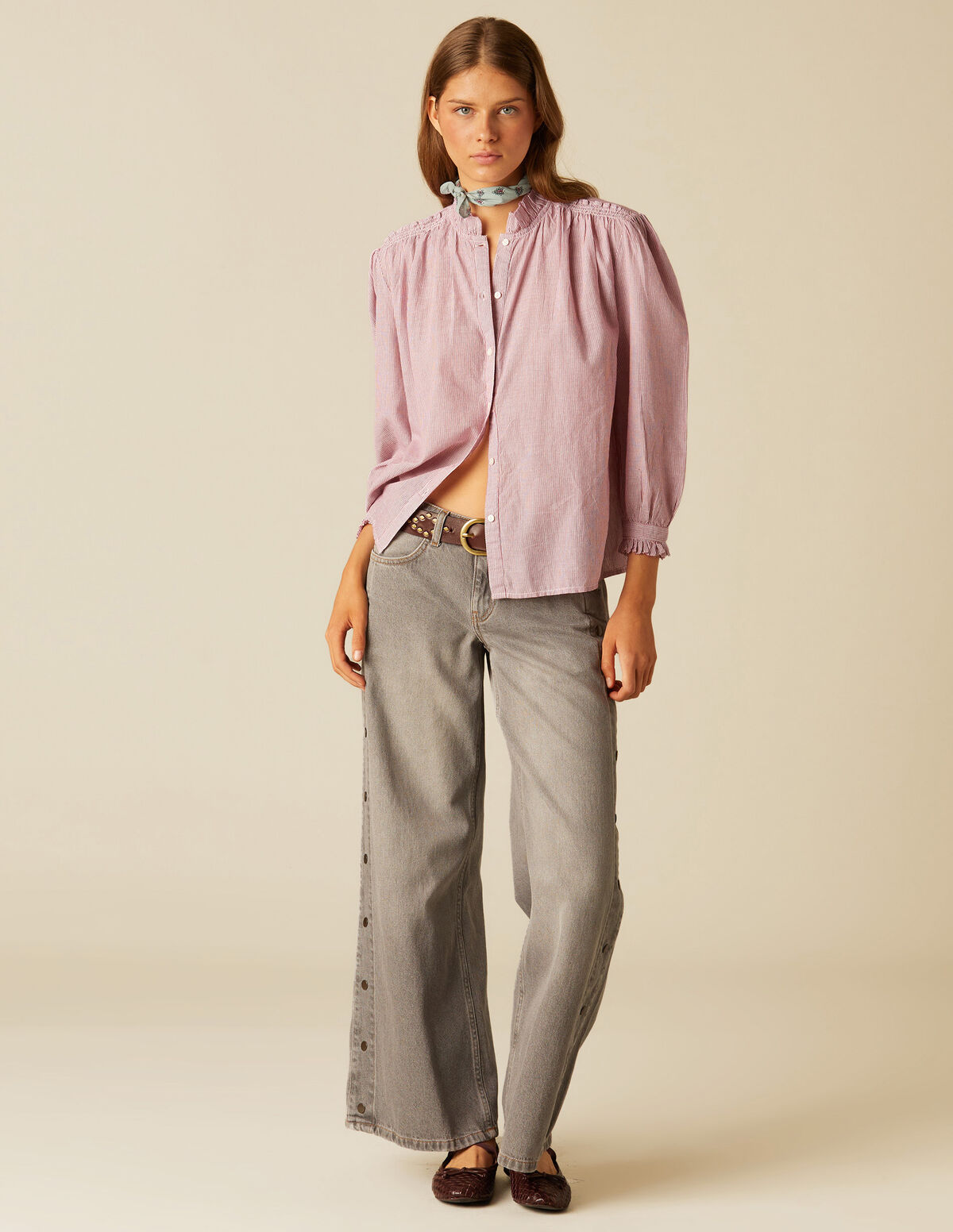 PANTALÓN BLANCO BOTONES LATERAL