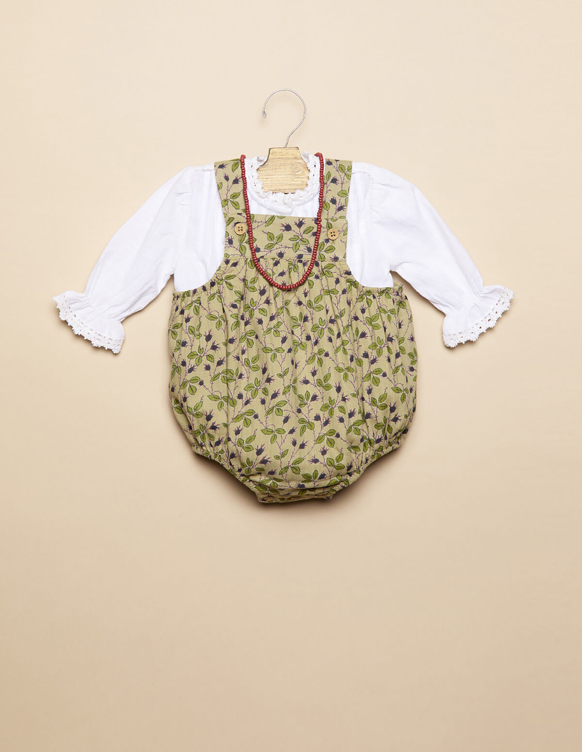 ECRU LACE PIN-TUCK SHIRT