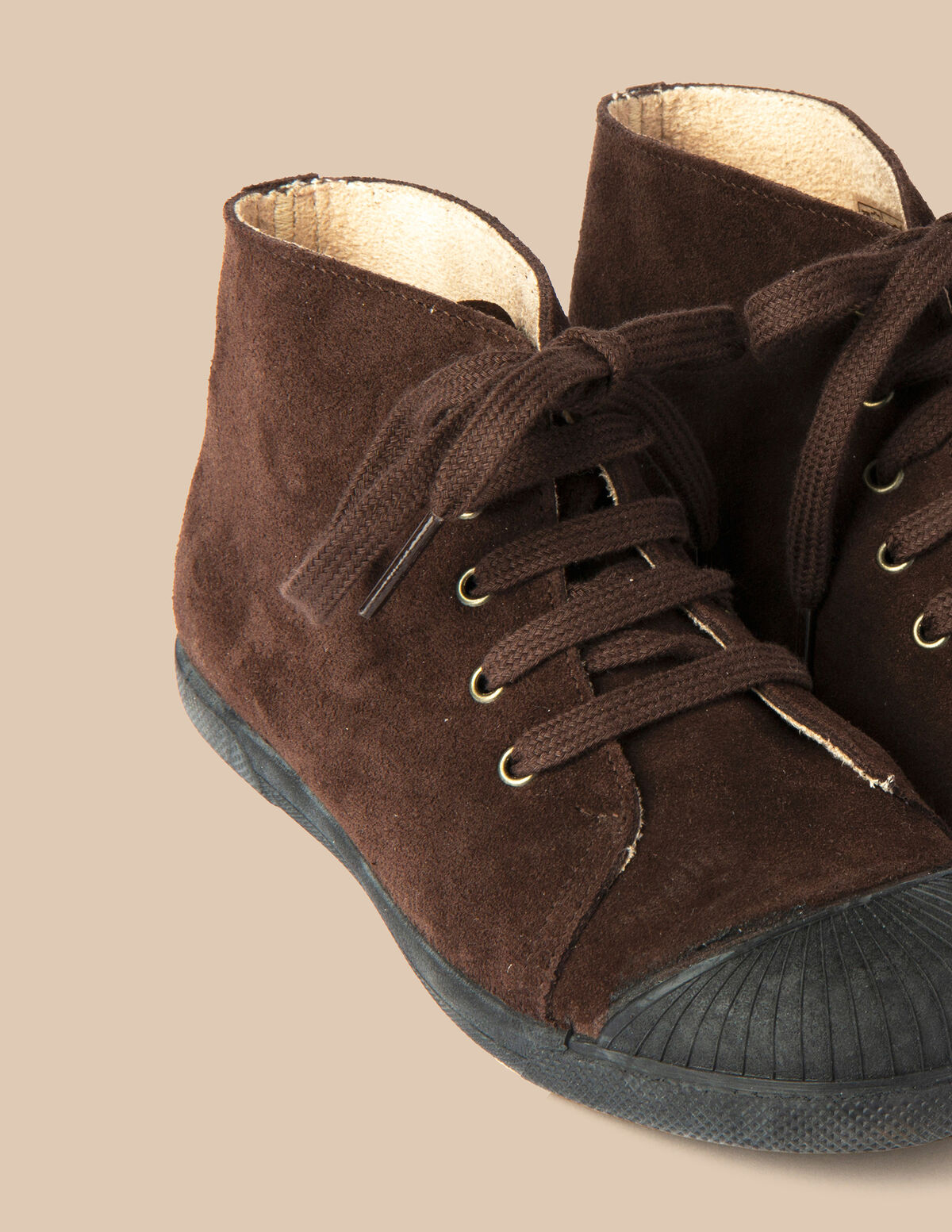 TENNIS HAUTE ANTHRACITE À LACETS