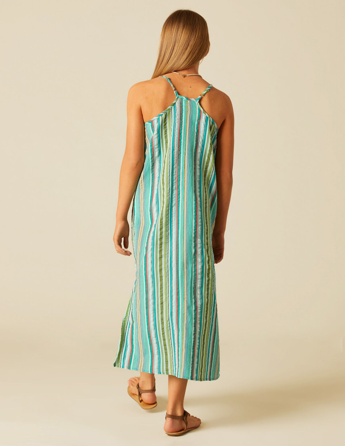 VESTIDO RAYA MULTICOLOR MORA