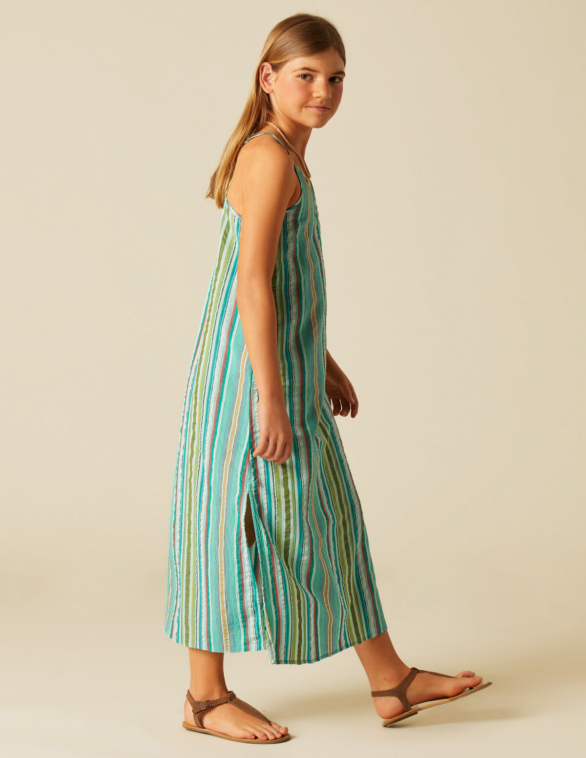 VESTIDO RAYA MULTICOLOR MORA