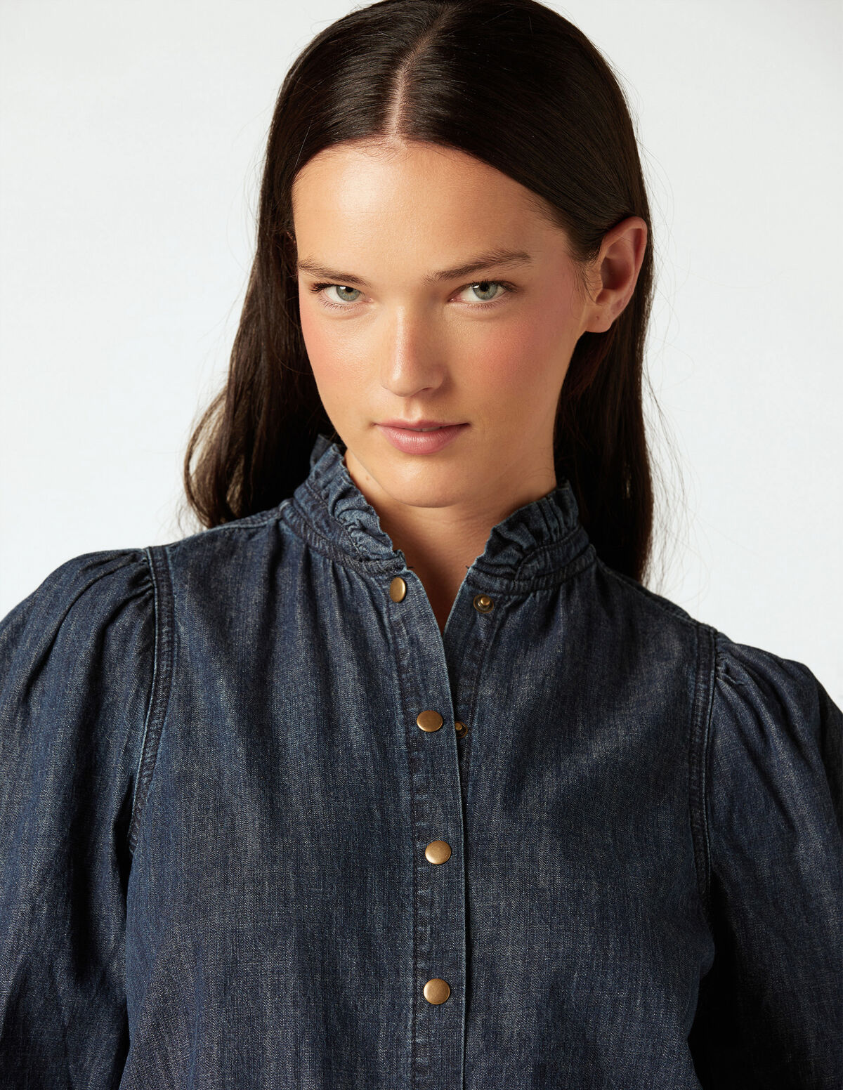 BLACK DENIM SHIRT