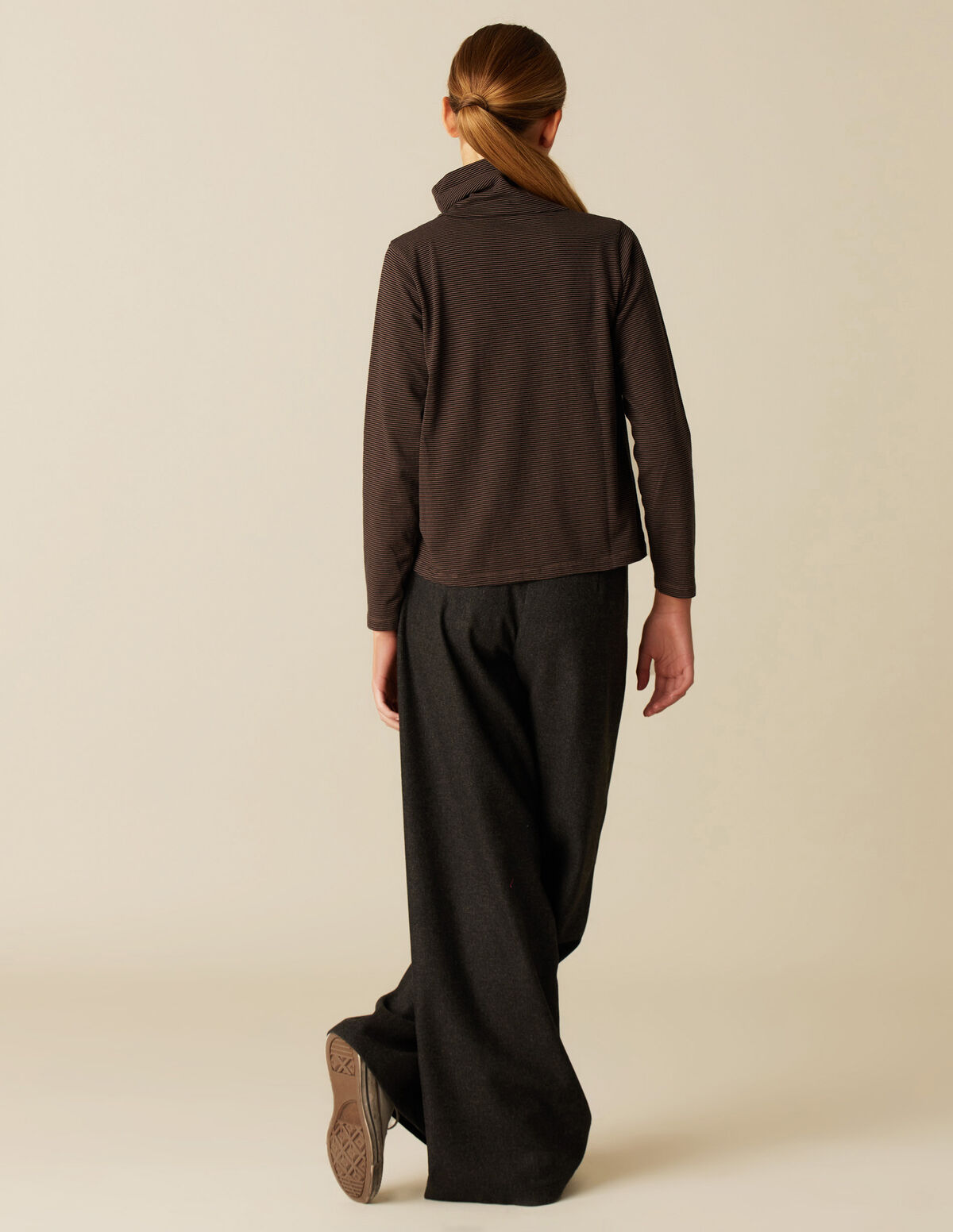 BLUE STRIPED TURTLENECK