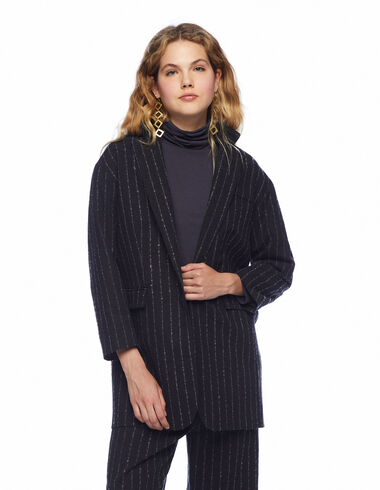 Grey stripe oversize blazer - Clothing - Nícoli