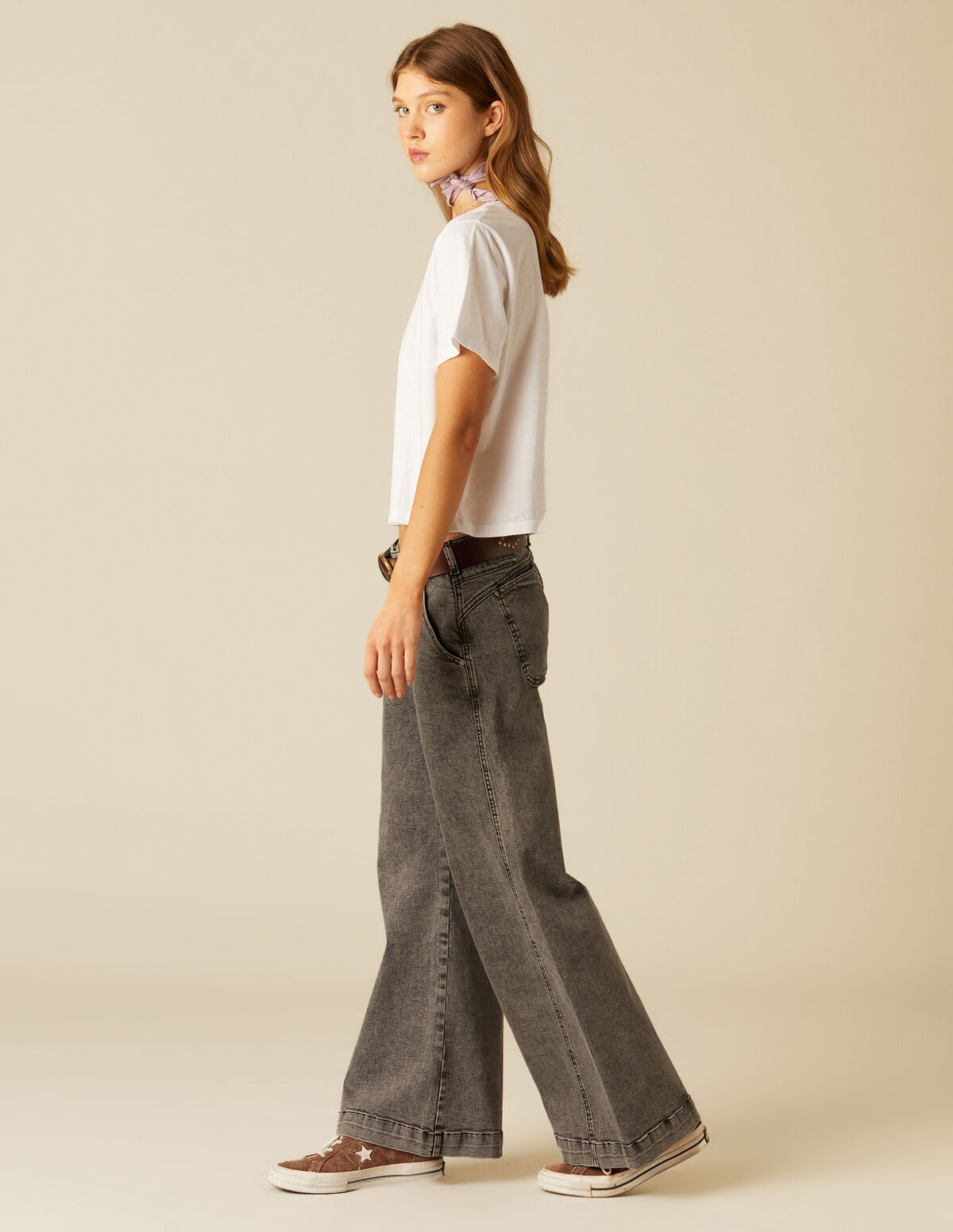 GREY NN EMBROIDERED TROUSERS