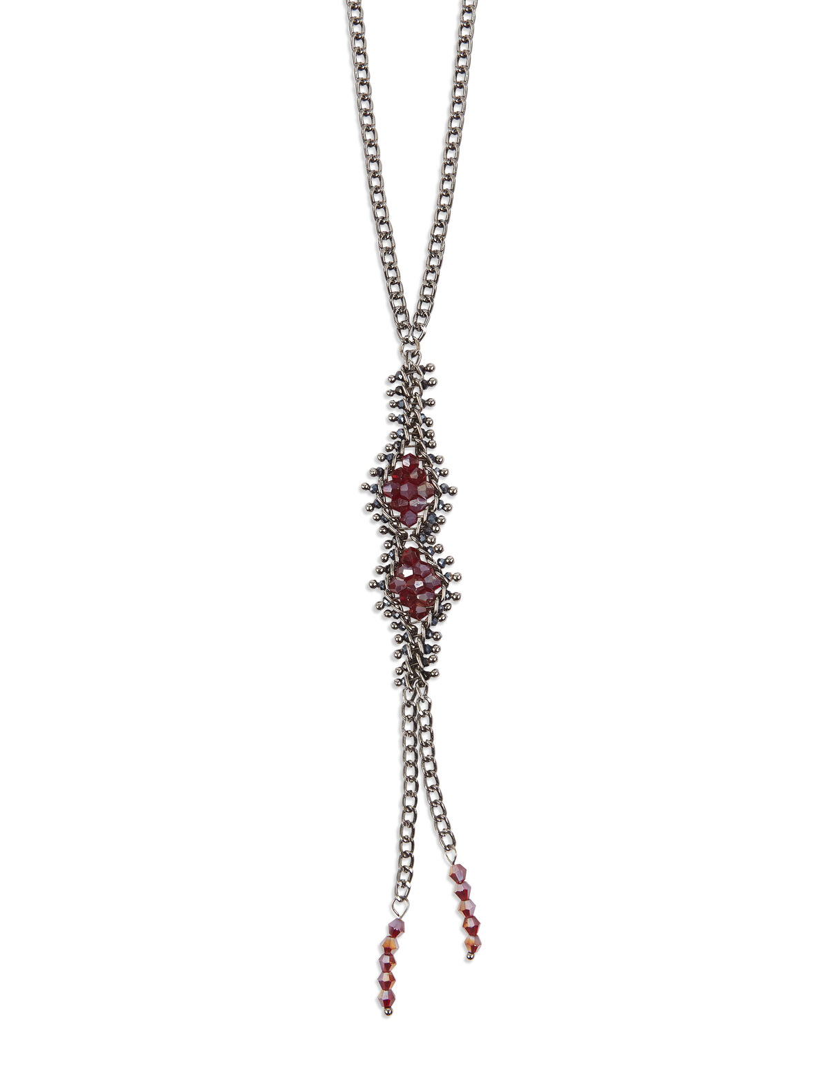 COLLIER BEADS AGATE LOSANGE