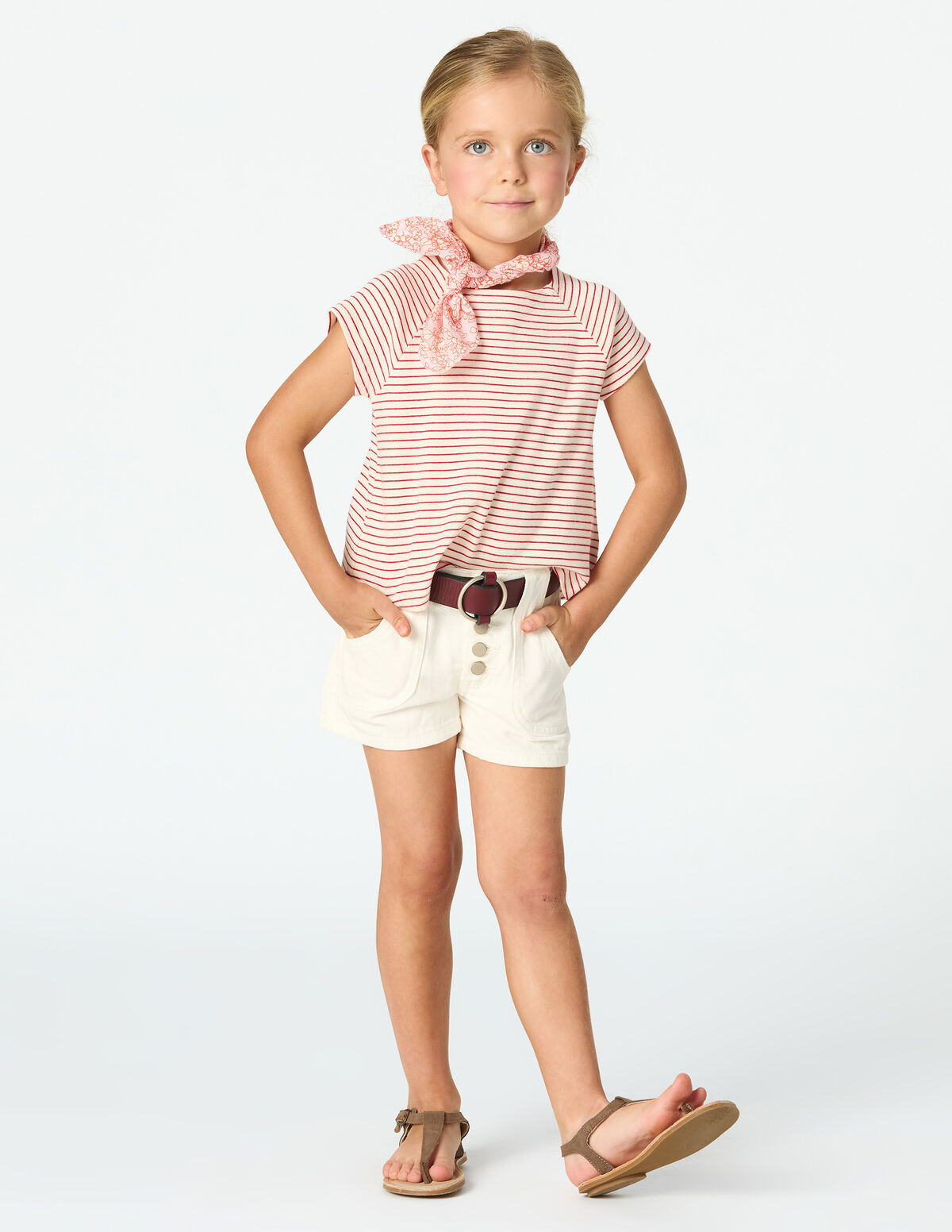 T-SHIRT RISCAS VERMELHAS 