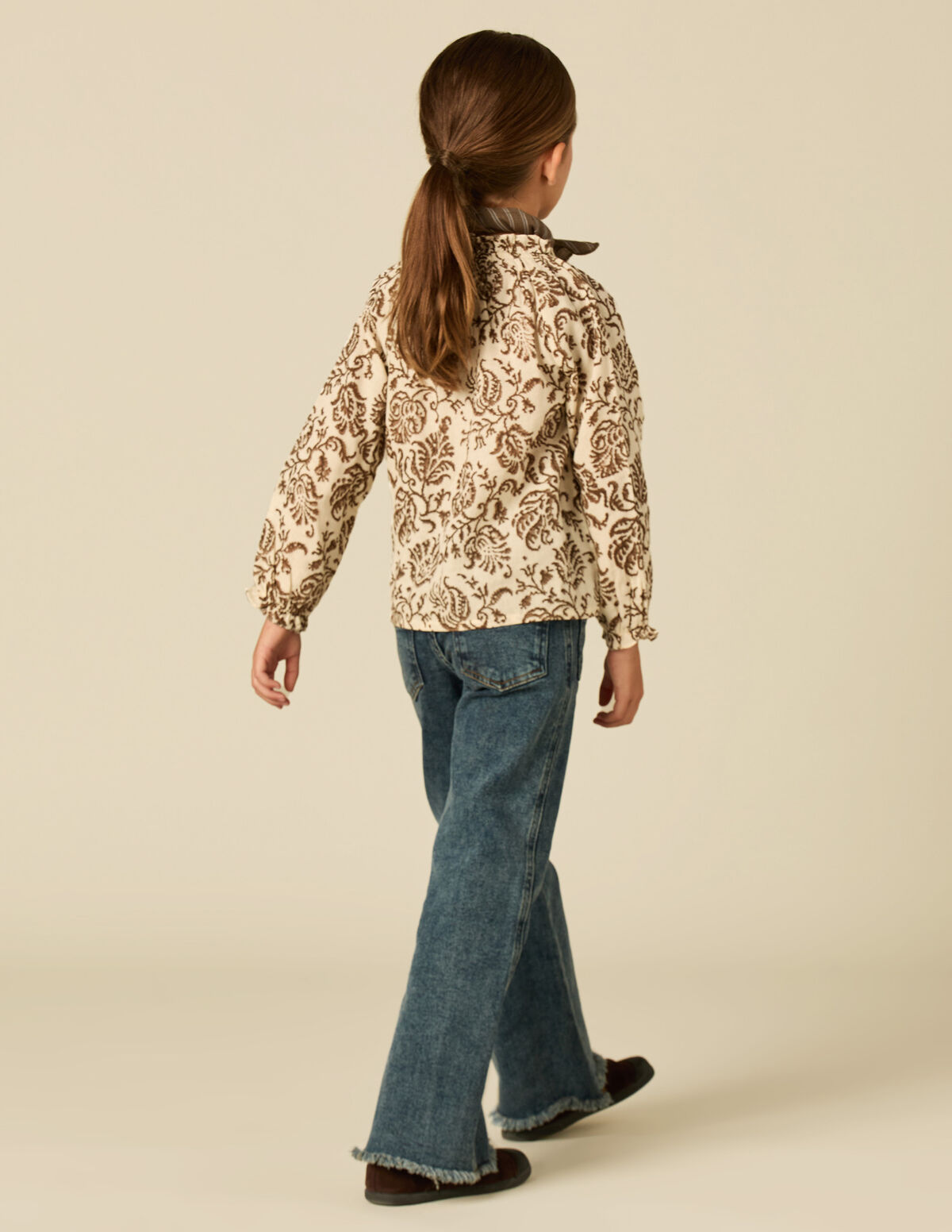 BROWN FLORAL SHIRT