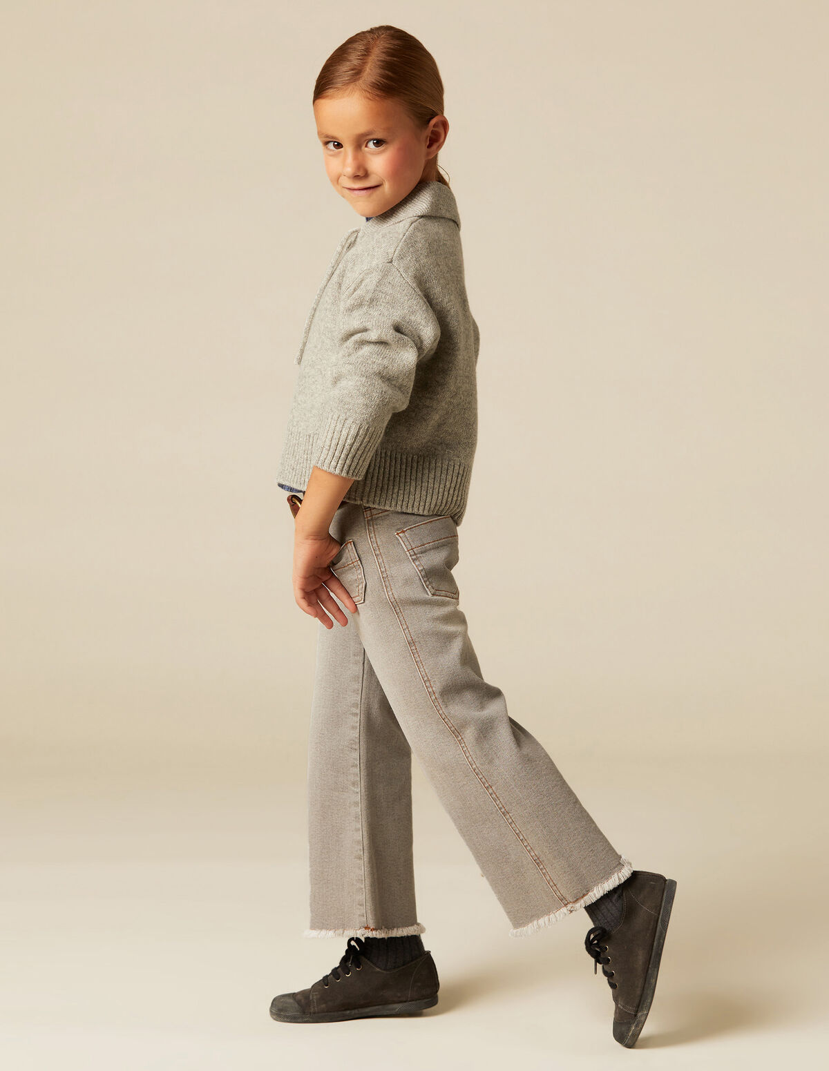 GREY CORD JUMPER
