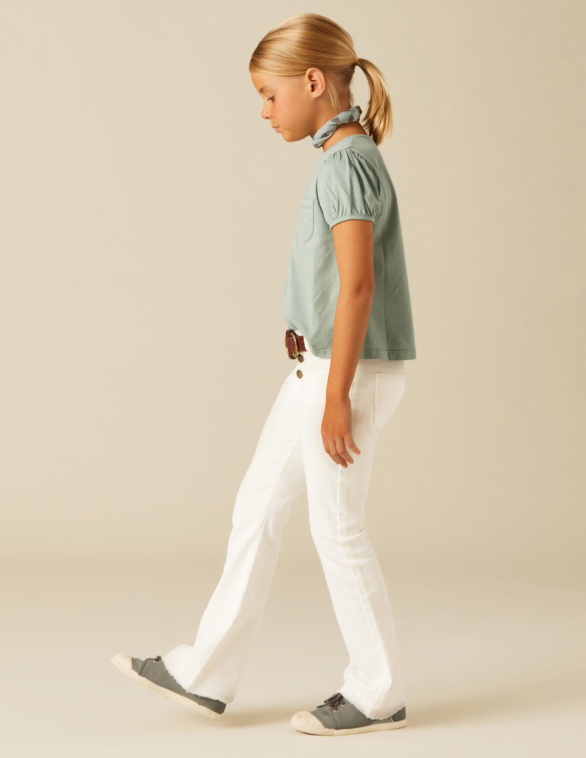 Pantalón campana vaquero azul