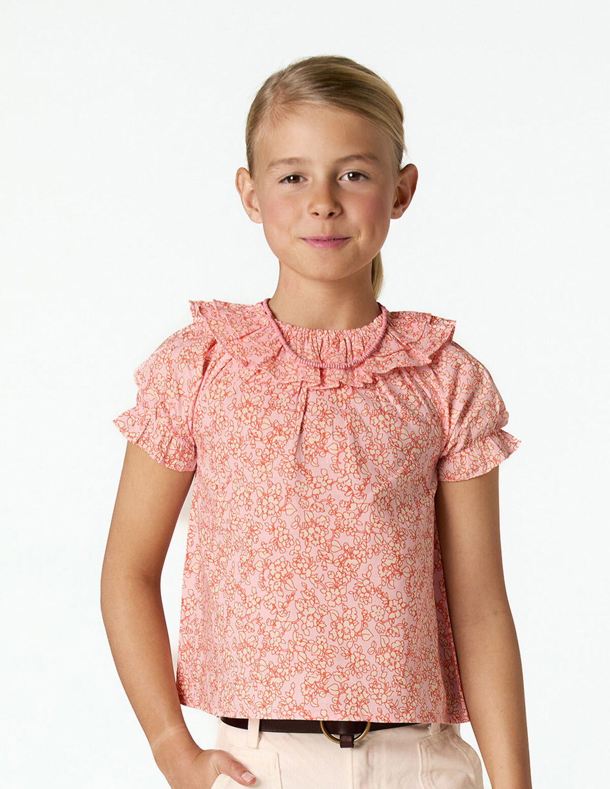 CAMISA PRINT BLOOM PINK