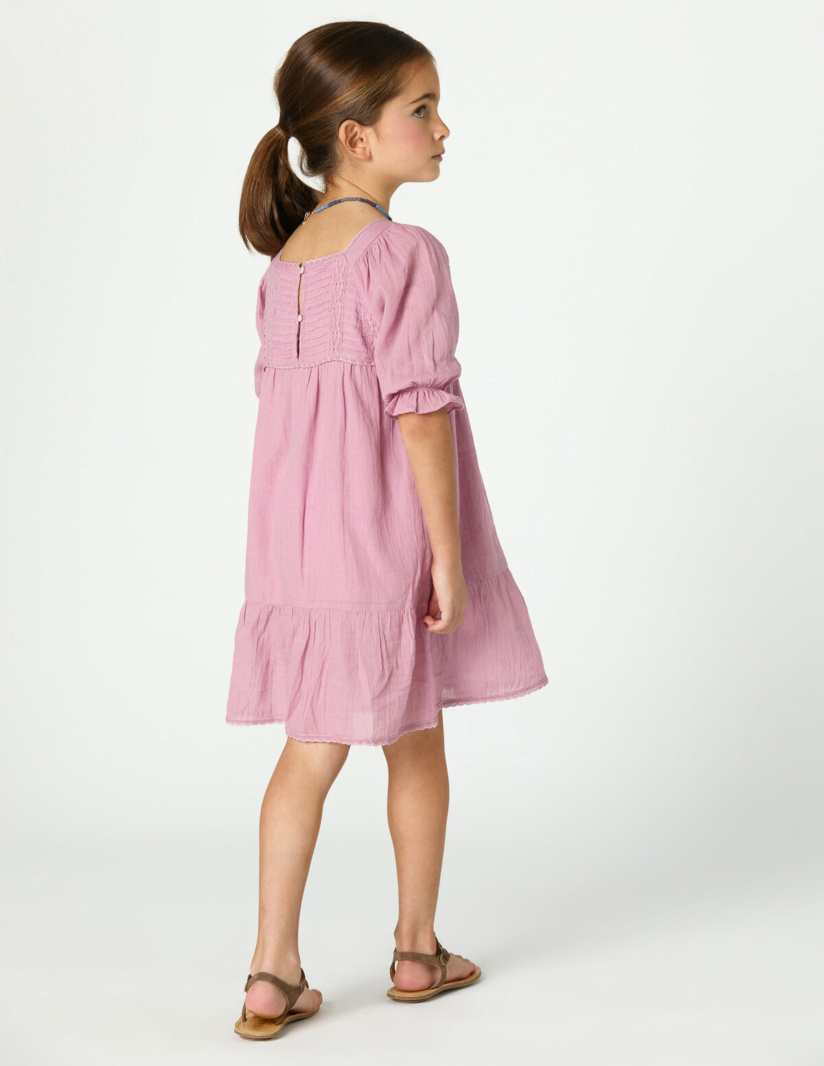 OVERCAST PIN-TUCK DRESS