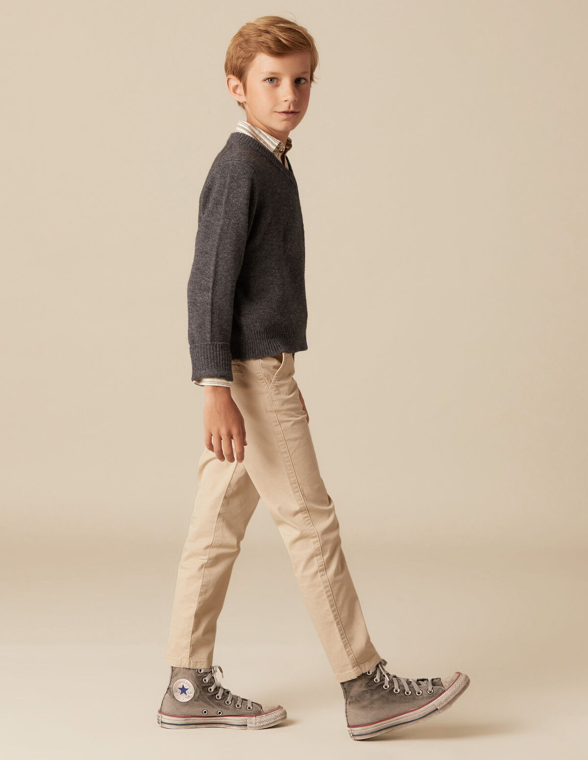 PANTALON CHINO LONG SABLE