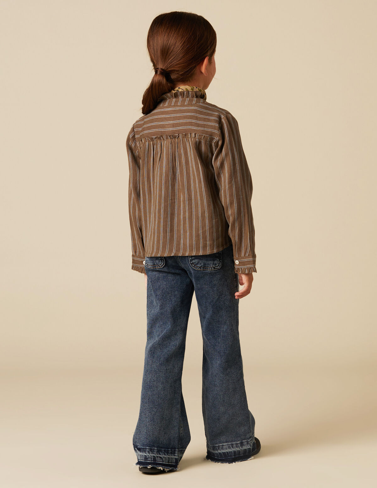 CHEMISE RAYURE MARRON