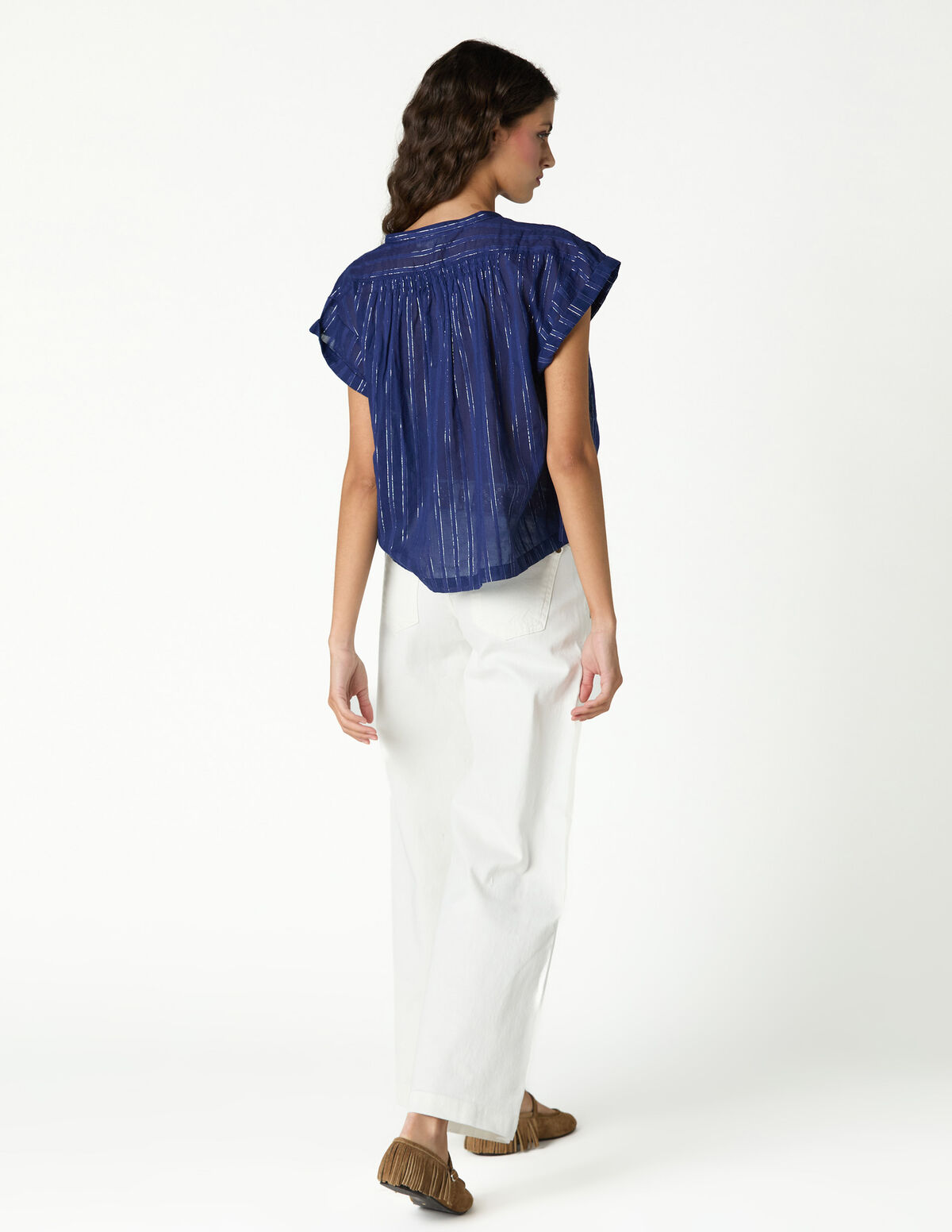 BIG BLUE LUREX SHIRT