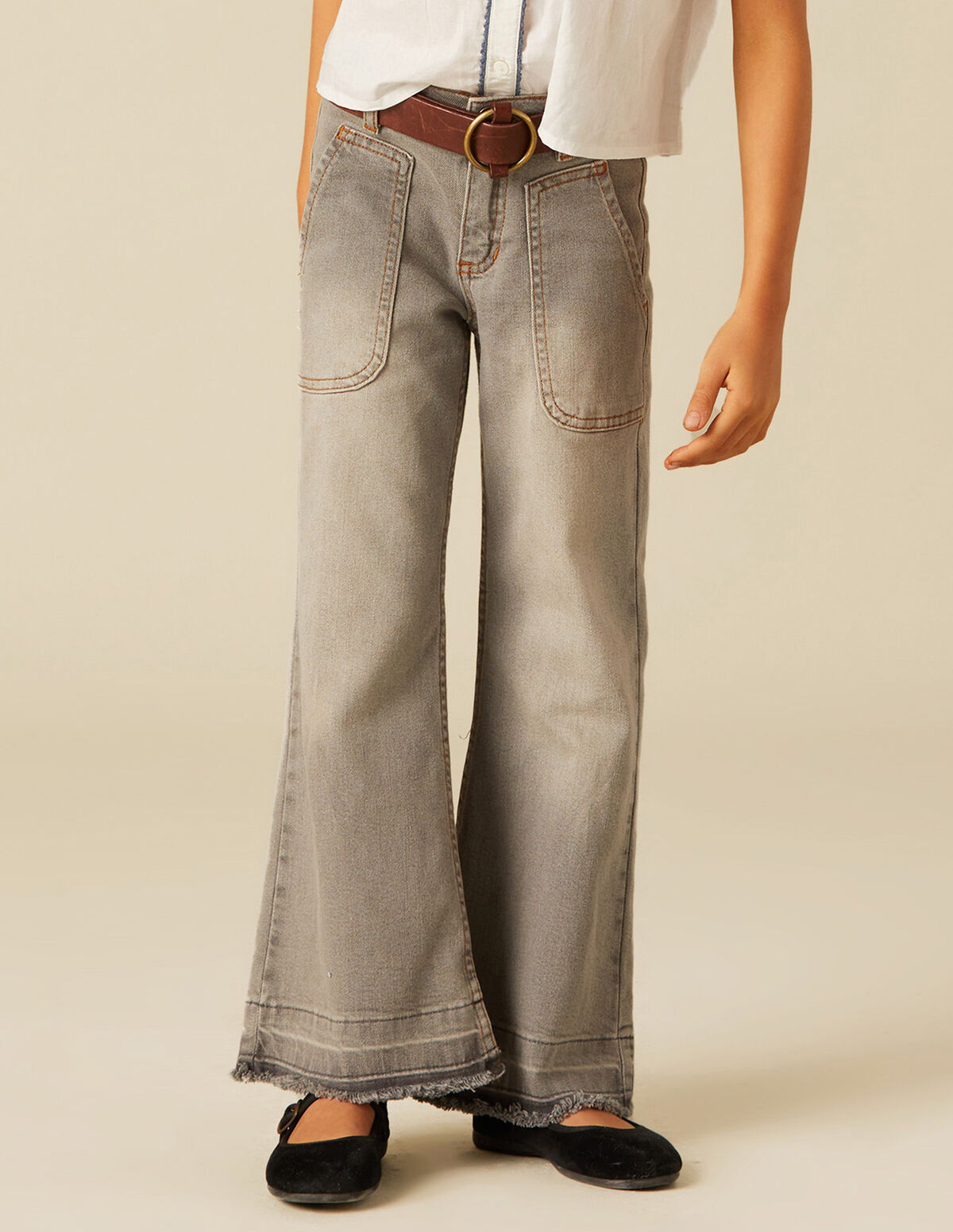Pantalón wide leg vaquero azul
