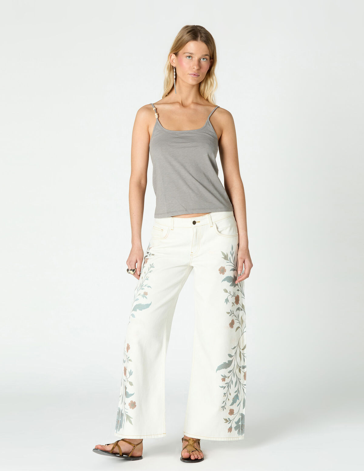 PANTAL&Oacute;N DENIM AZUL PRINT