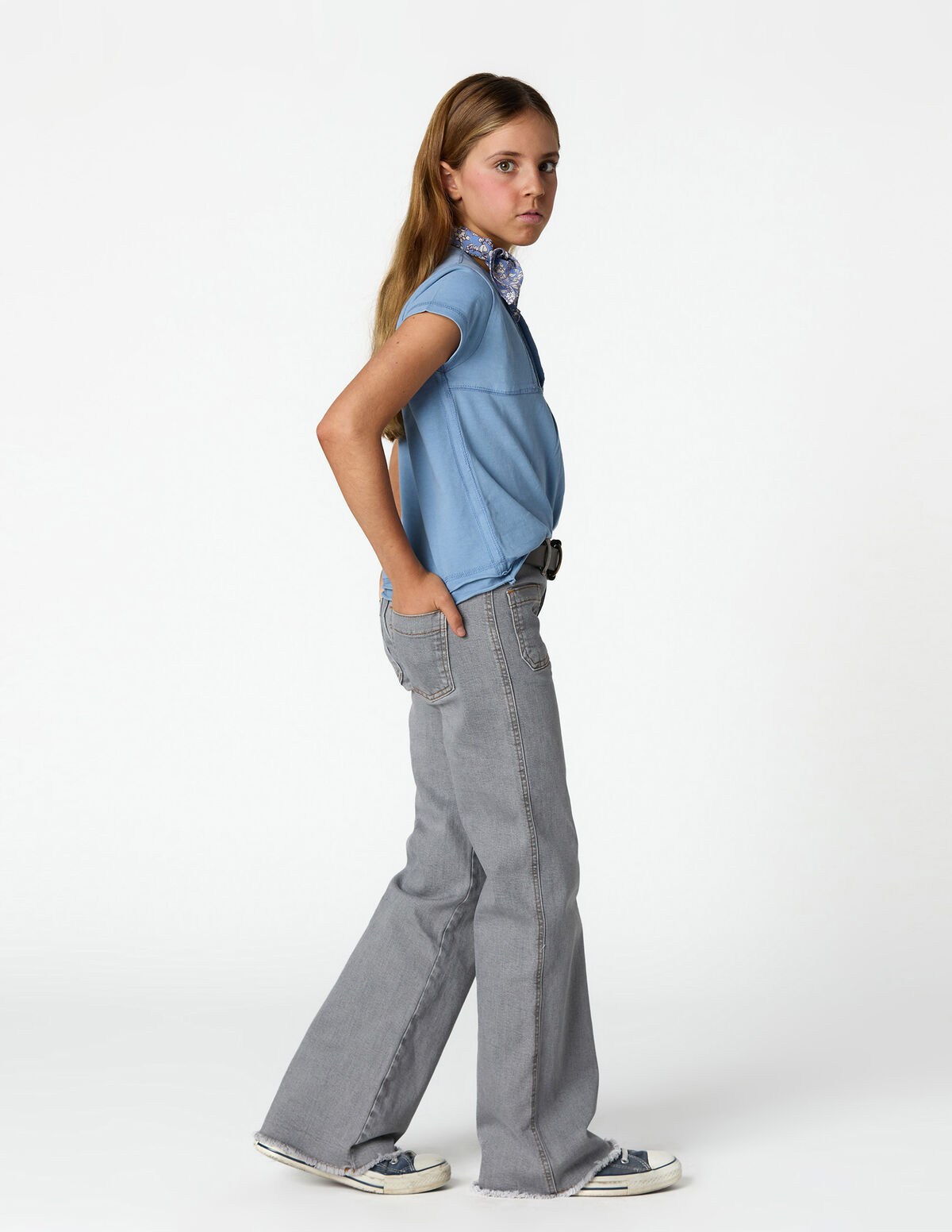 Pantalon poches jean bleu