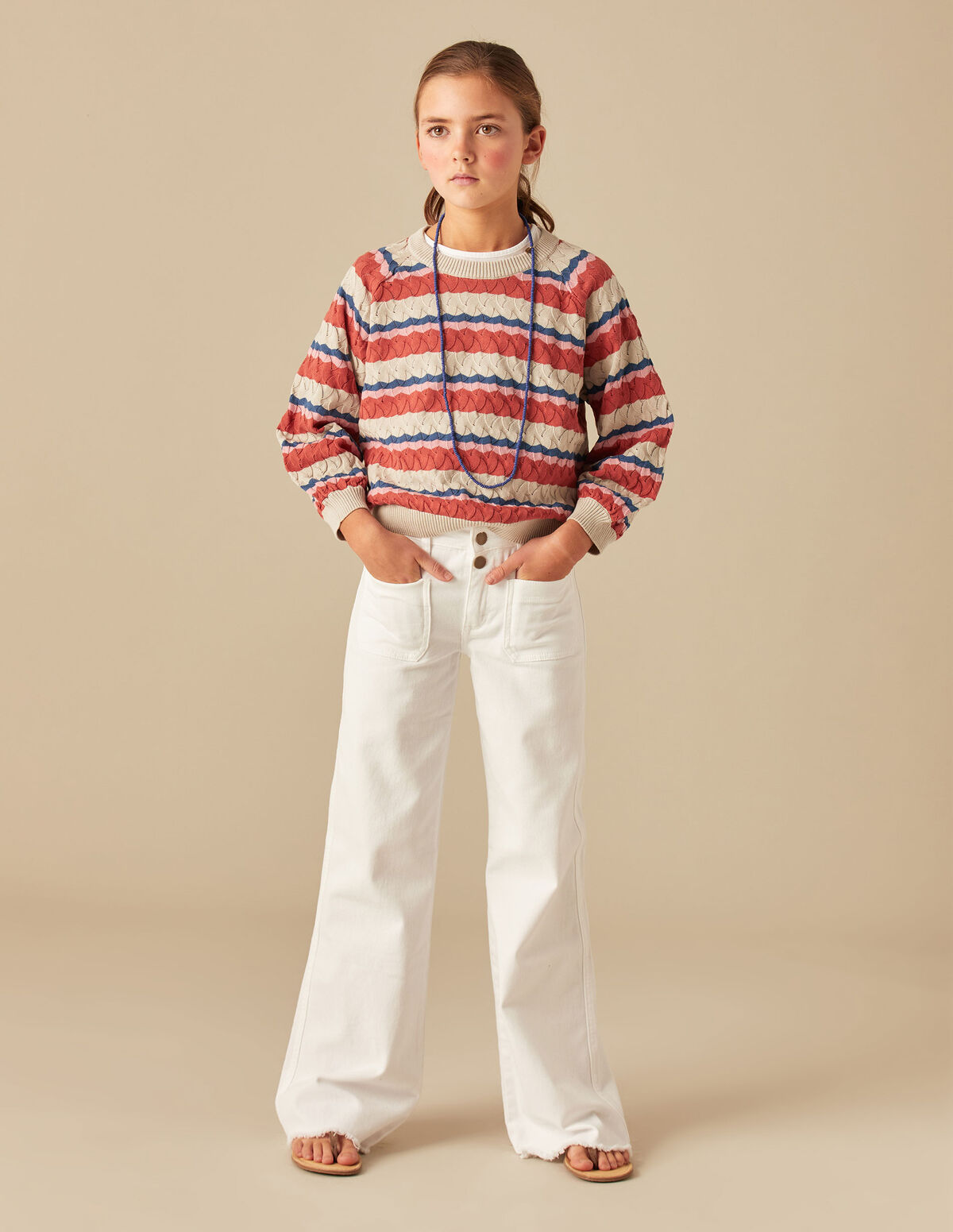 Pantalon poches jean blanc - Denim - Nícoli
