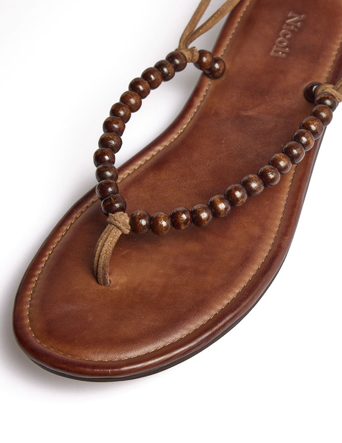BROWN BEADS SANDALS