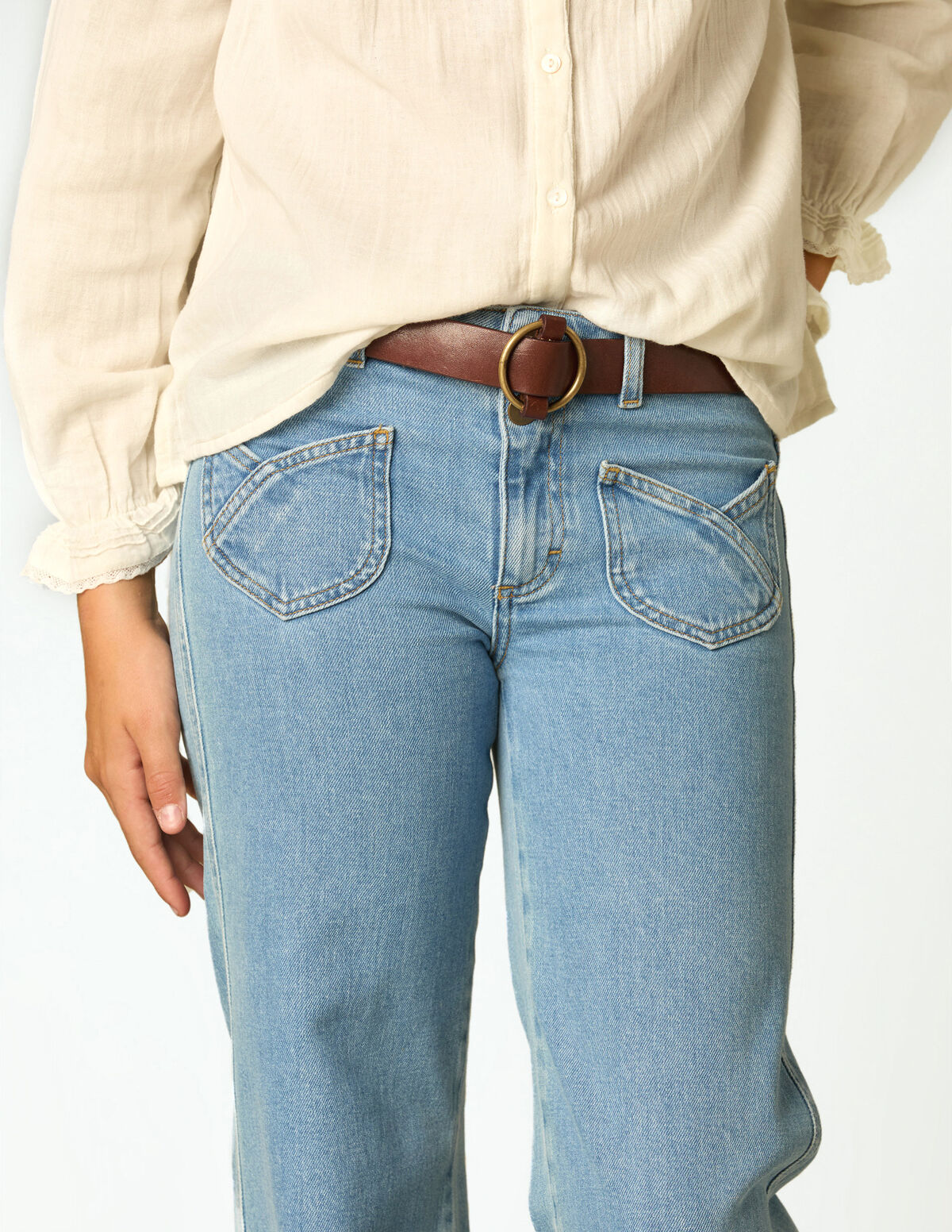 CAL&Ccedil;AS BOLSO CRUZADO AZUL