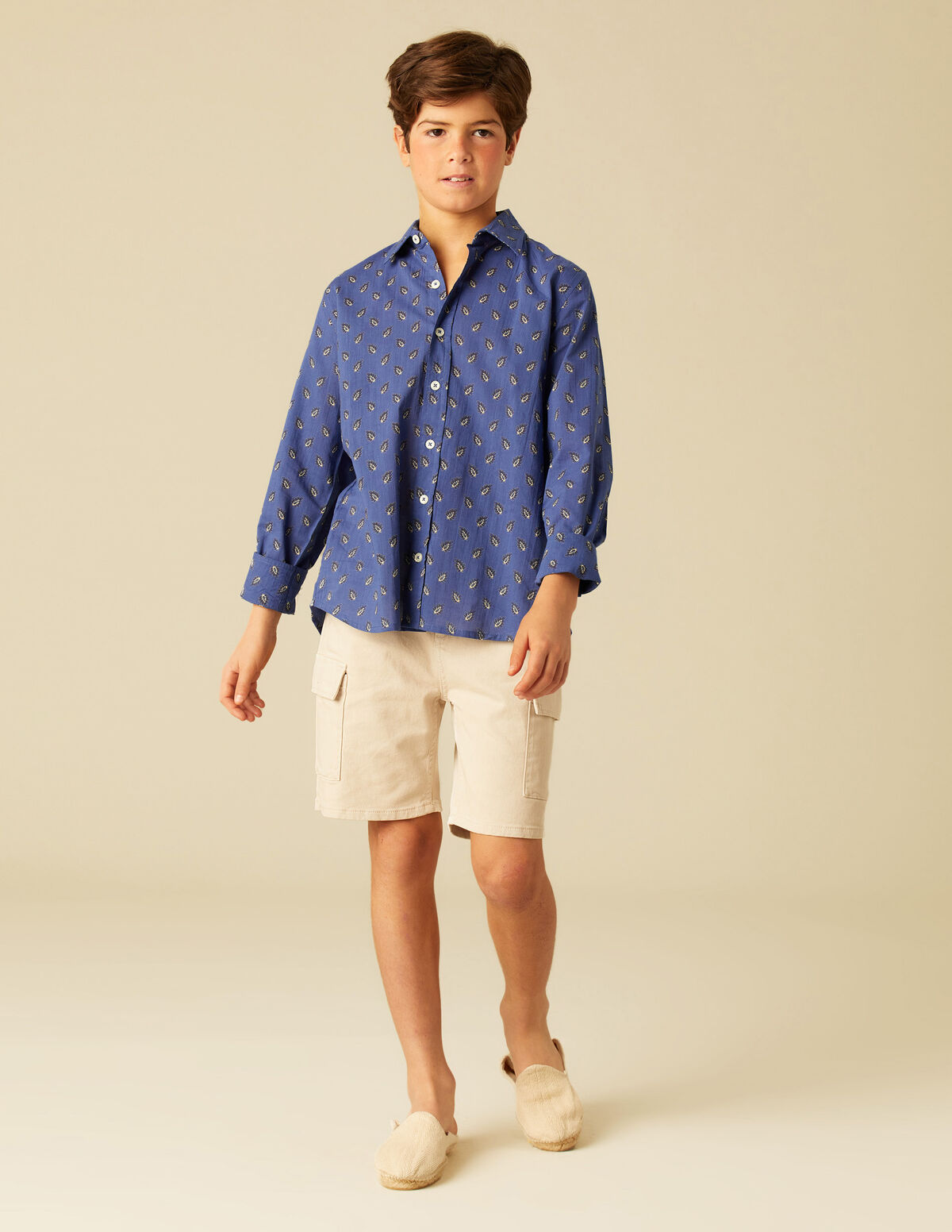 CAMISA HOJAS AZUL
