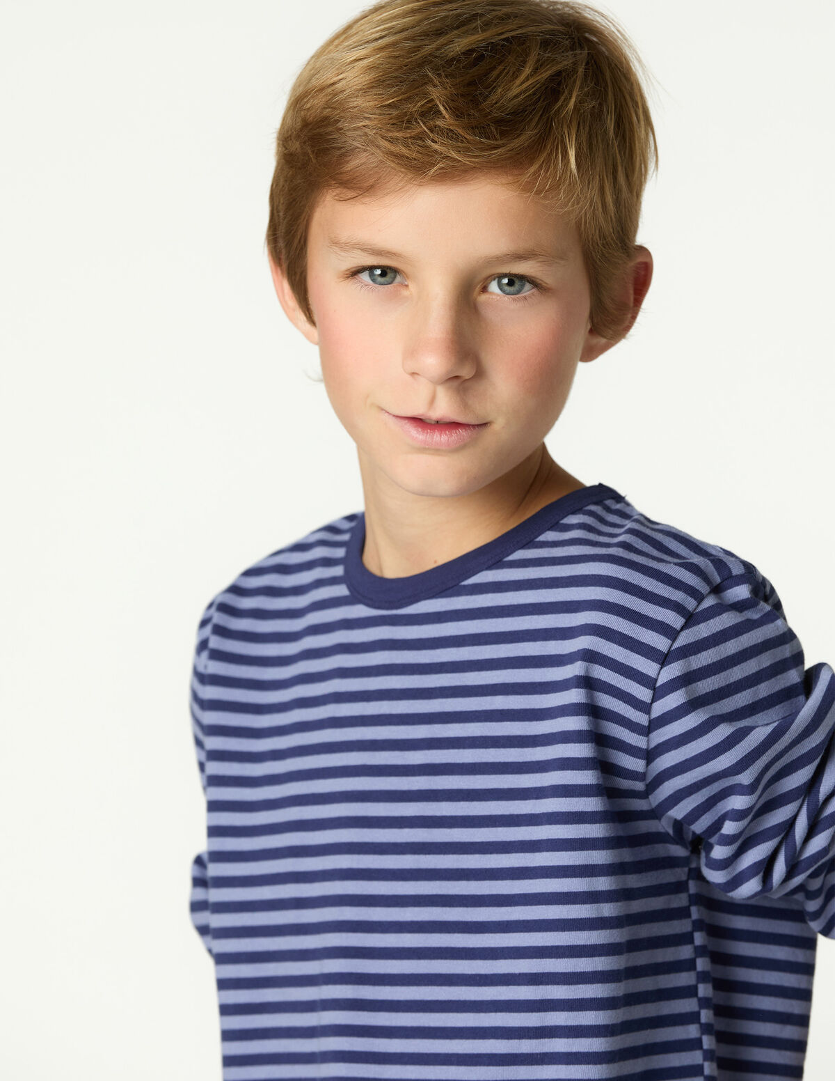 BLUE STRIPED T-SHIRT