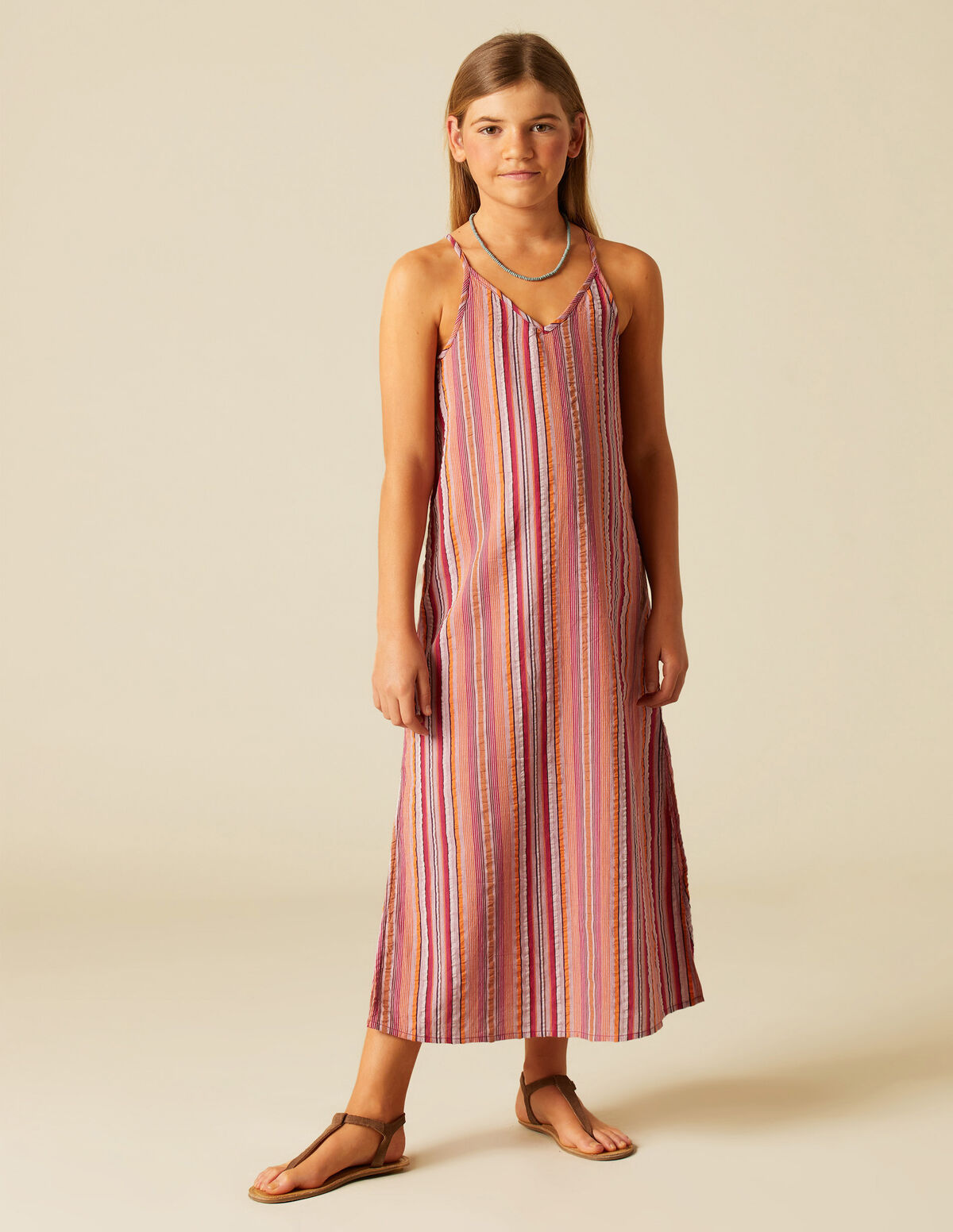 VESTIDO RAYA MULTICOLOR MORA