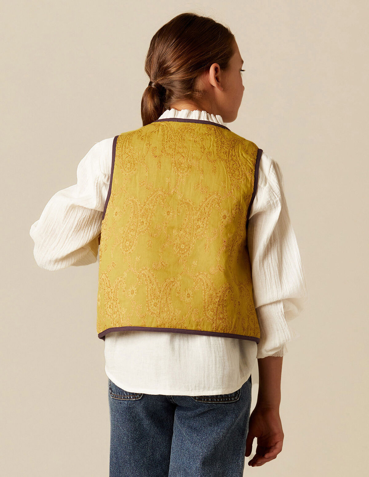MUSTARD PAISLEY WAISTCOAT