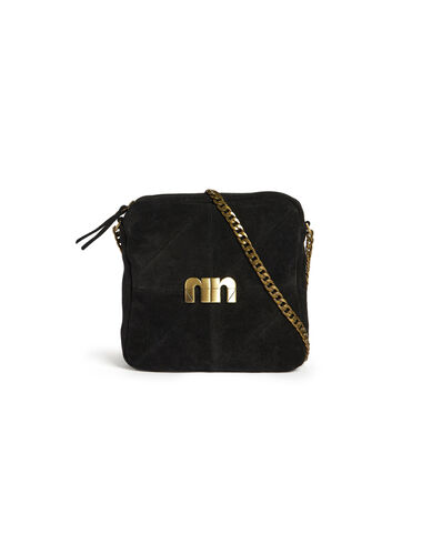 Black split leather seams bag - View all > - Nícoli