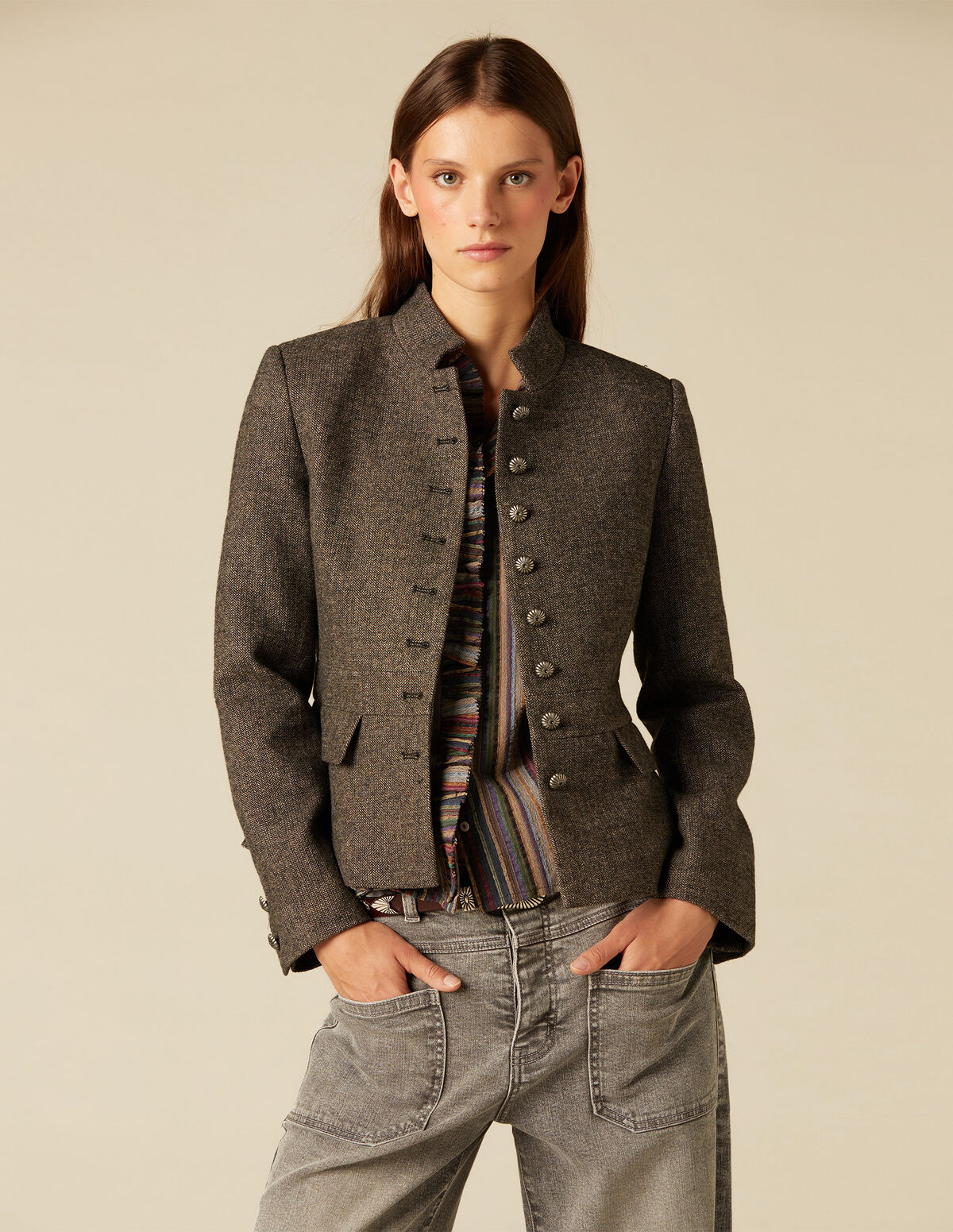 HERRINGBONE BLAZER 