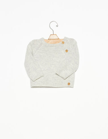 Light grey jumper with buttons - View all > - Nícoli