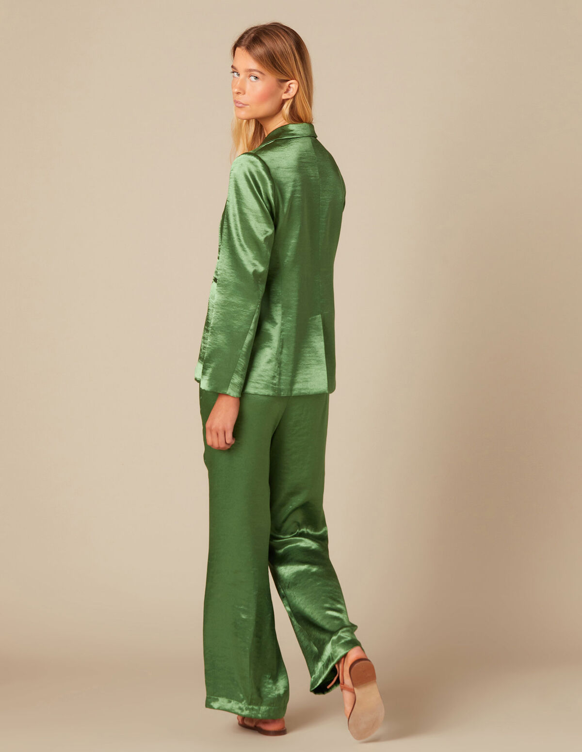 BLAZER SATINÉ VERT