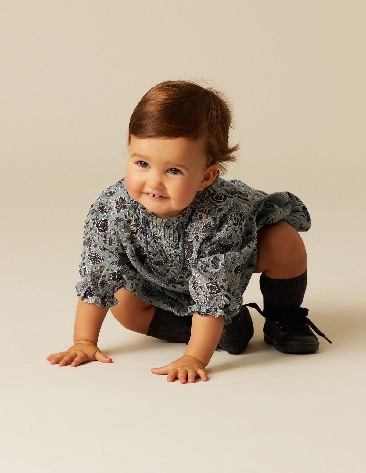 BABY LIGHT BLUE FLOWER  DRESS