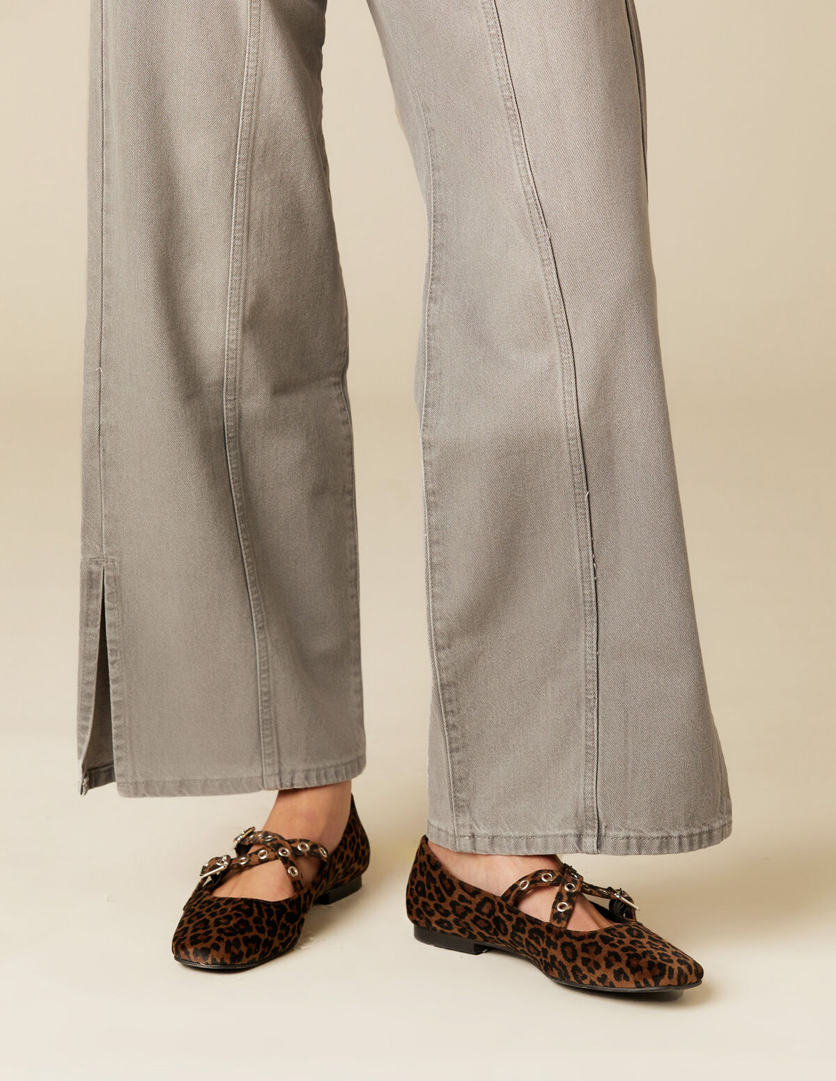 PANTALON BLANC DROIT COUTURES