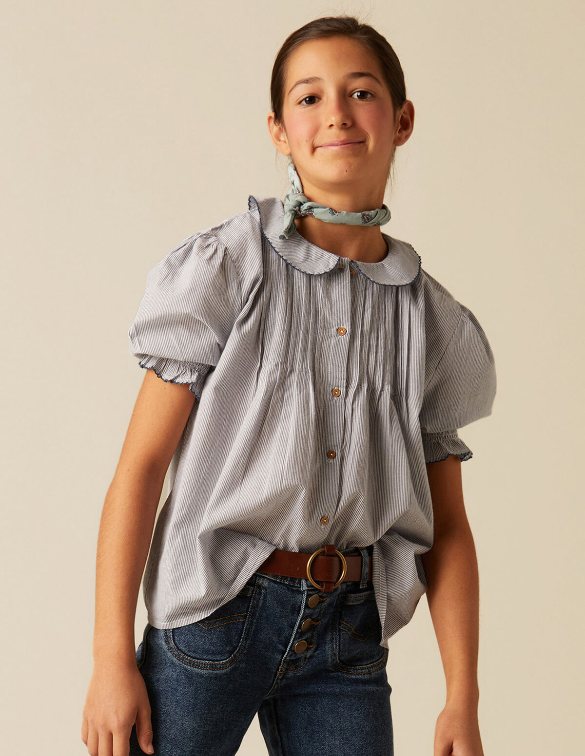CAMISA MIL RAYAS AZUL