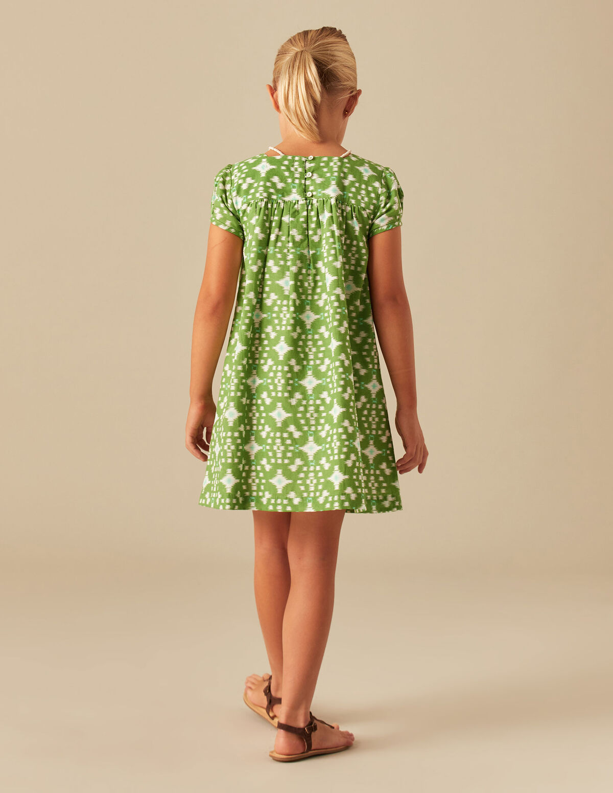 ROBE IKAT VERTE