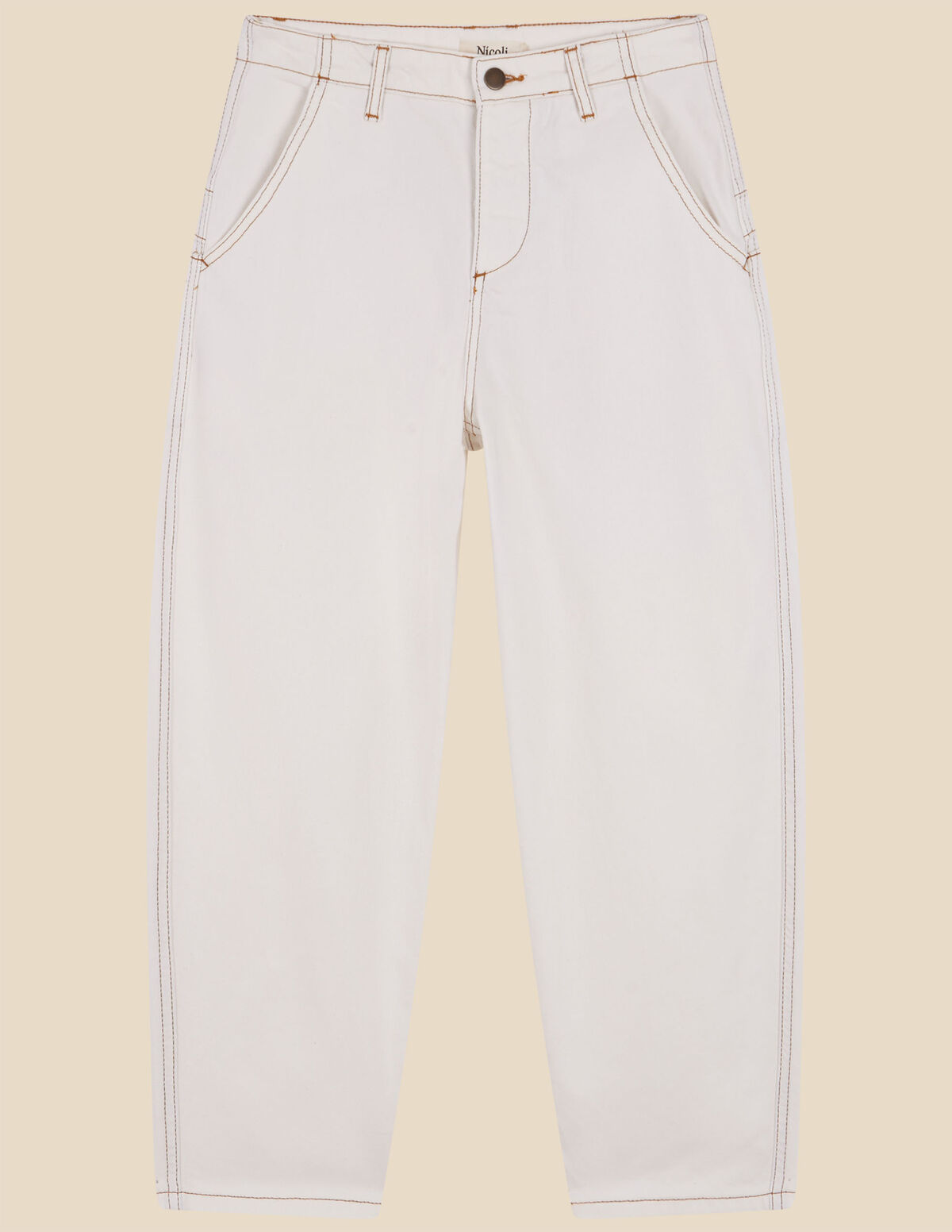 BLUE CURVED TROUSERS