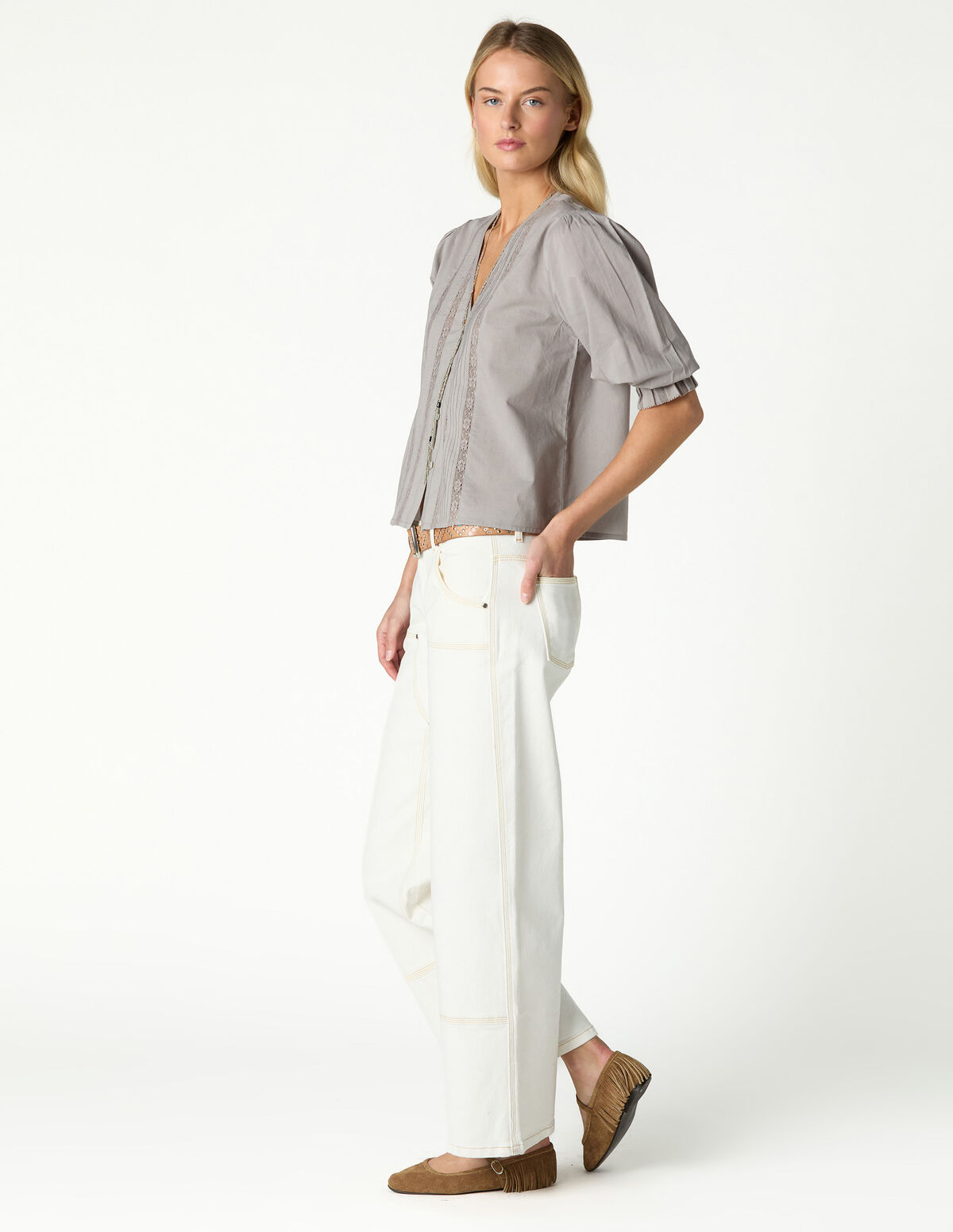 HEXAGONAL STUDS TROUSERS