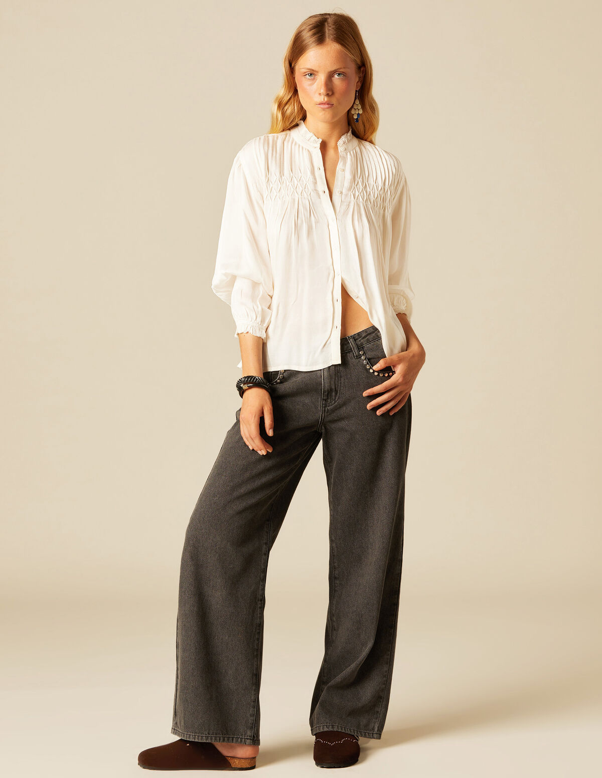 PANTALÓN TACHUELAS AZUL