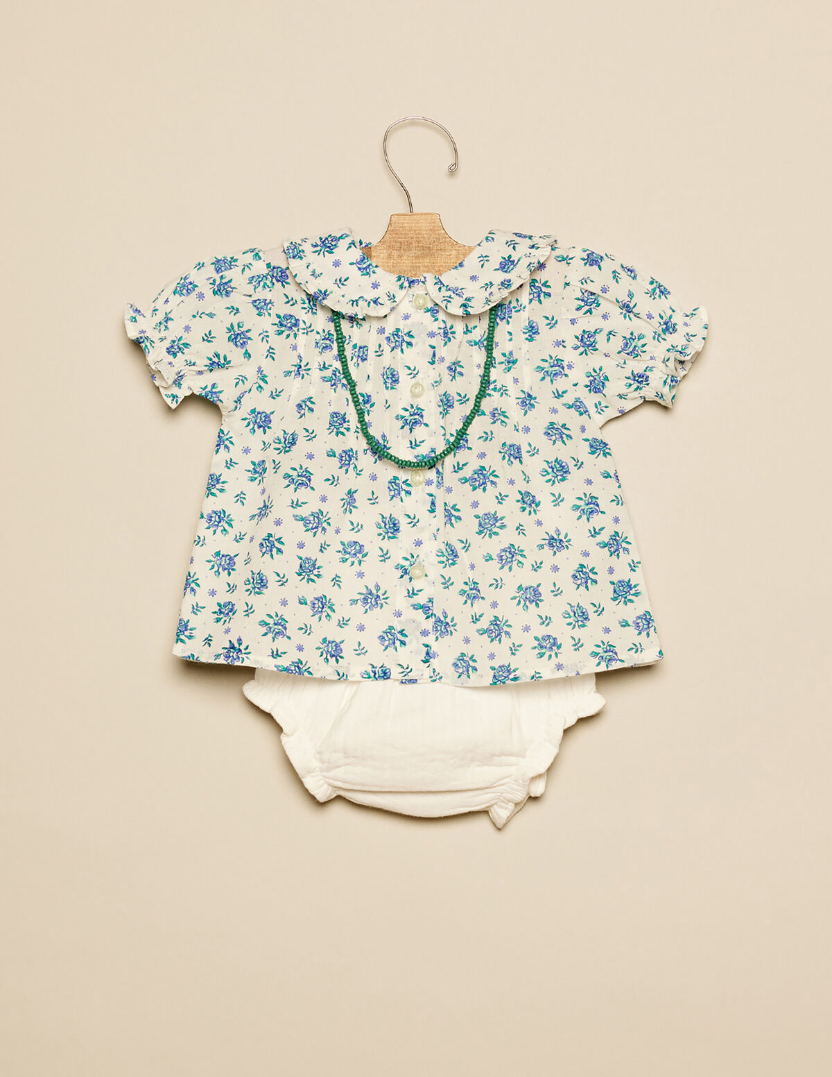 CAMISA JARETAS FLORES AZUL