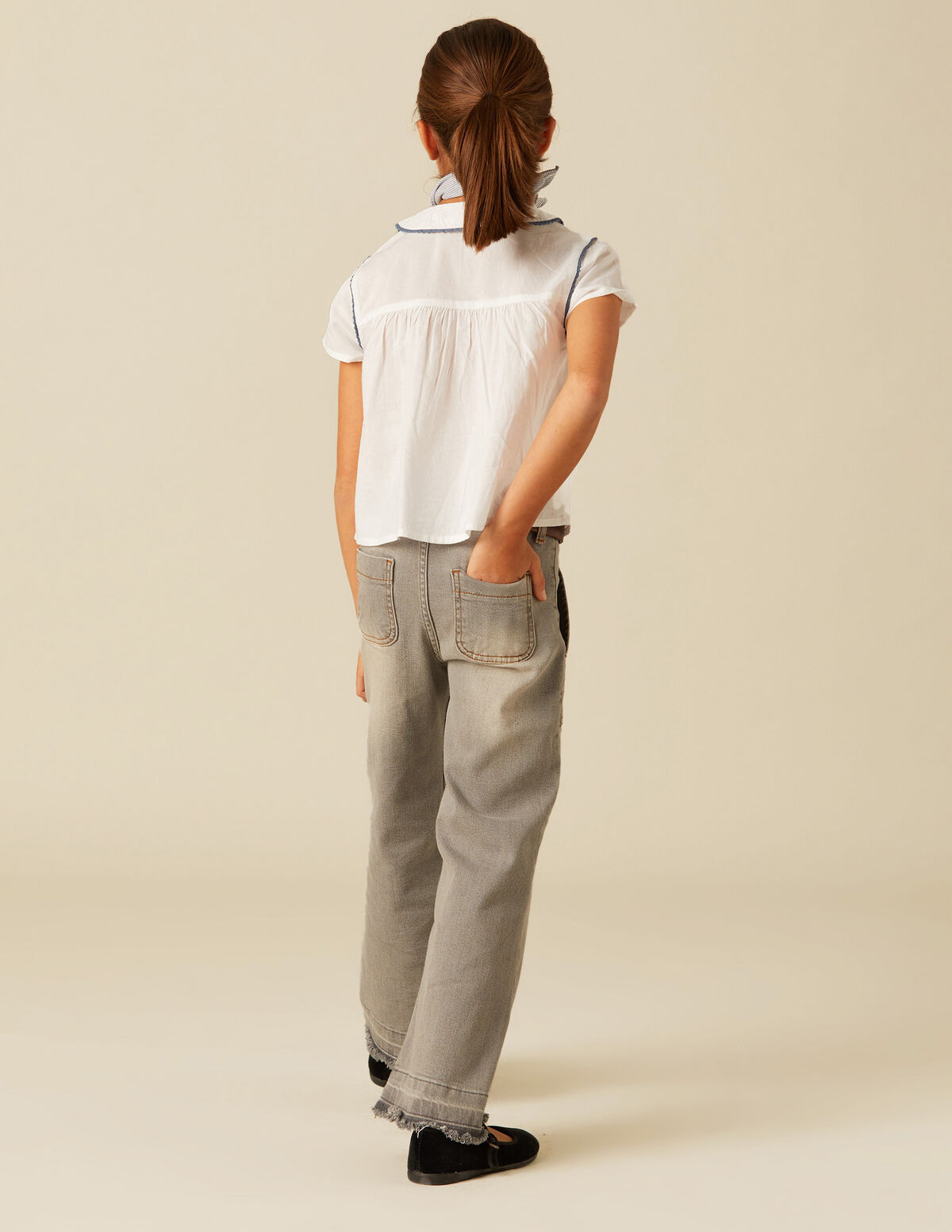Pantalón wide leg vaquero azul