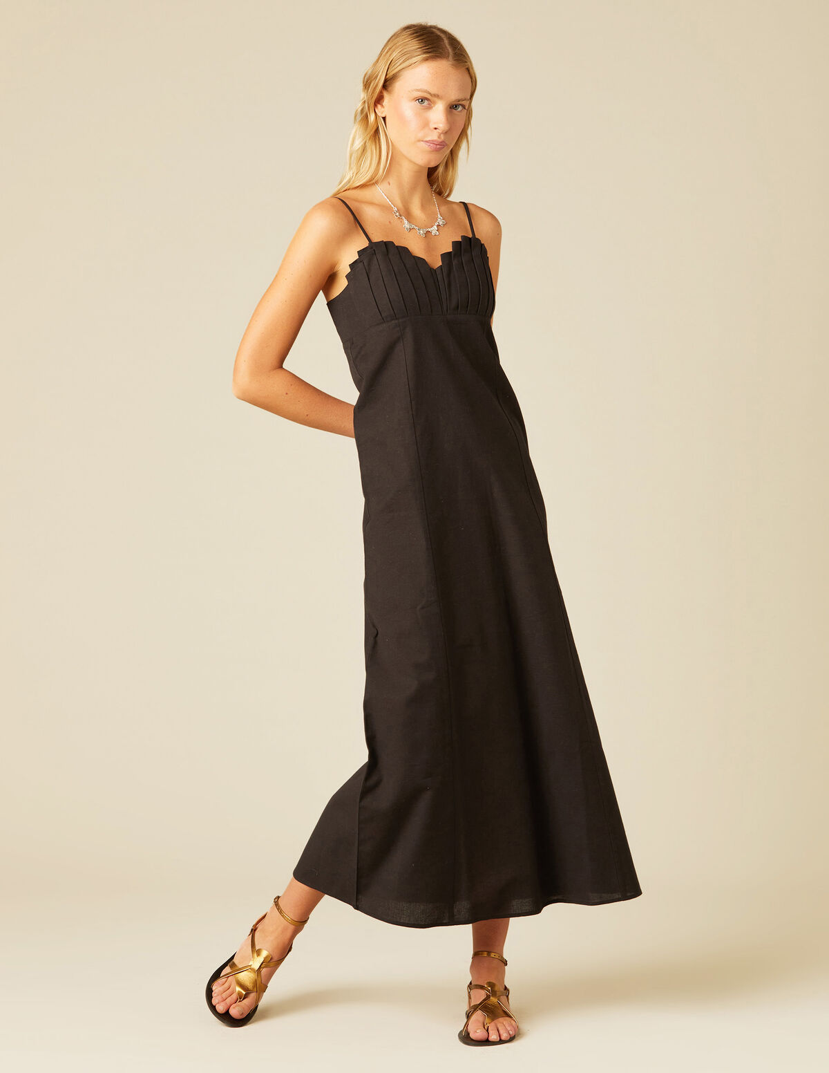 VESTIDO CONCHAS ANTRACITA