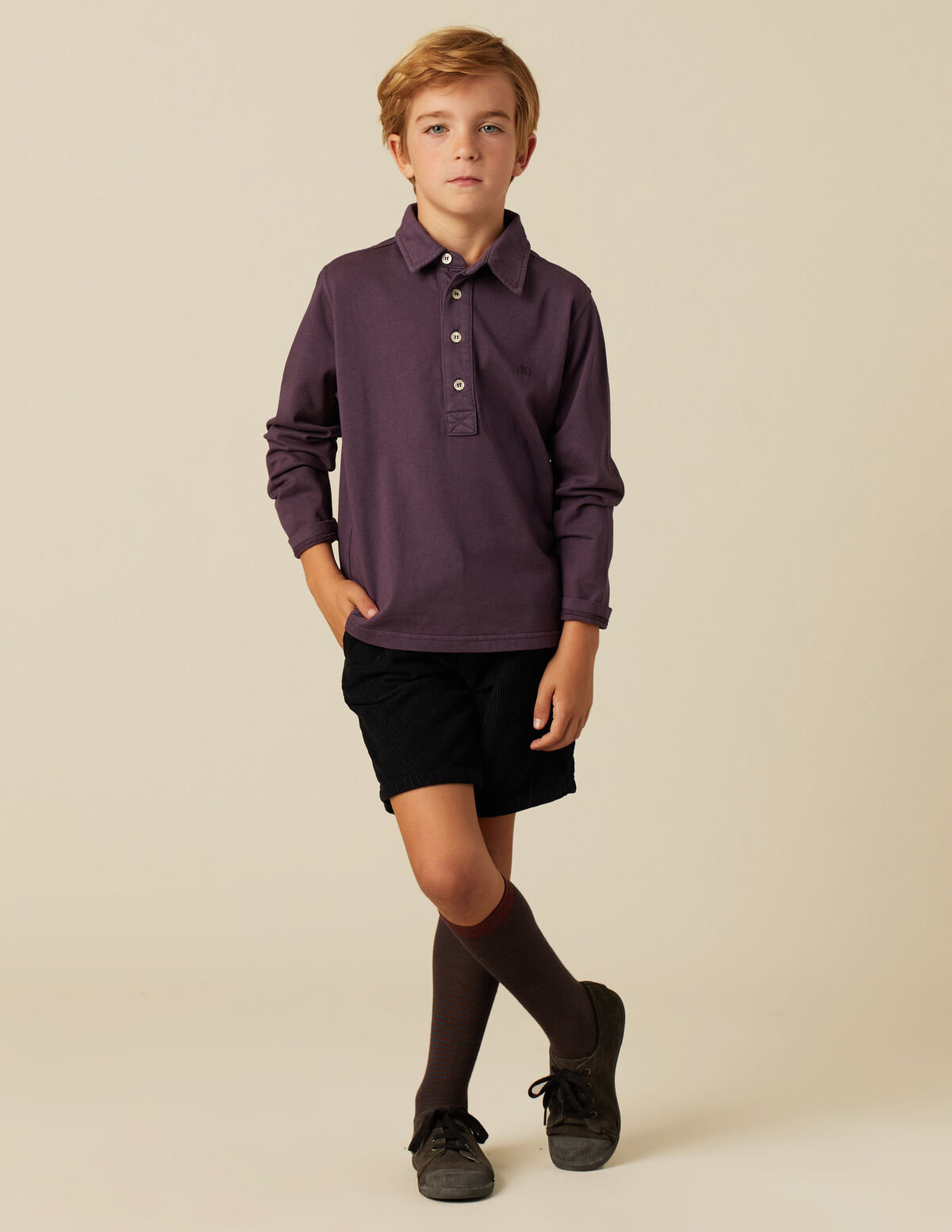 BOYS BLUE CORDUROY CHINO SHORTS