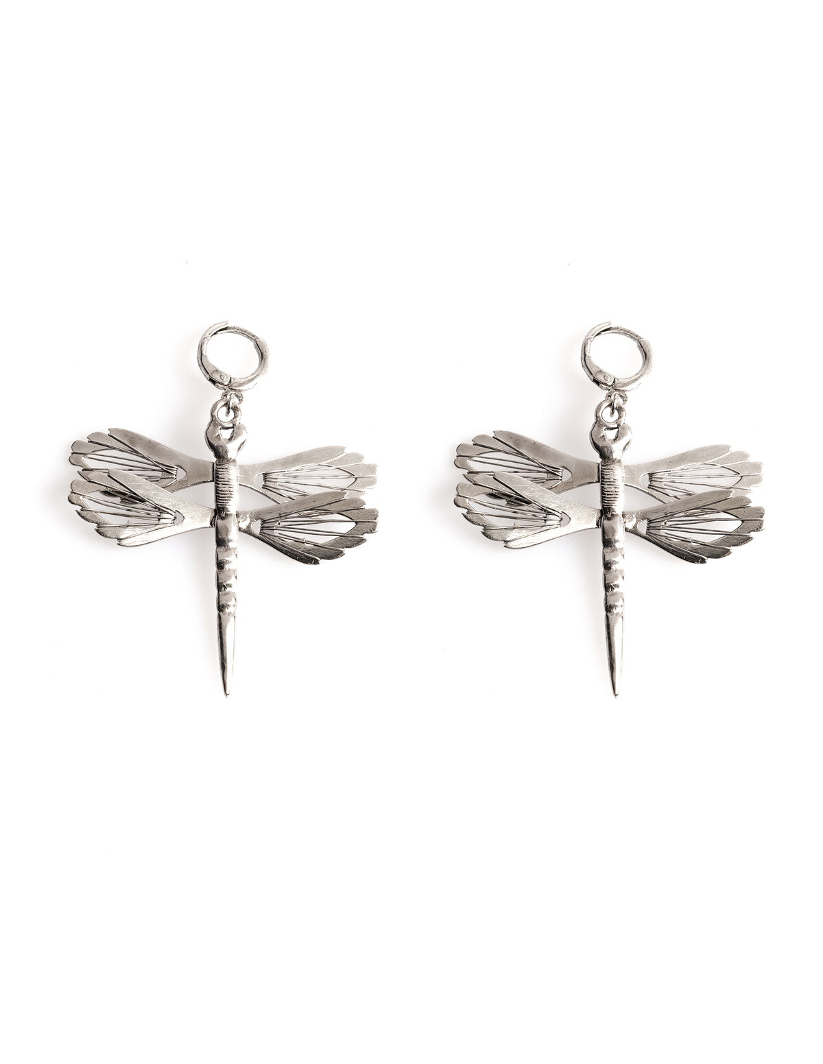 SILVER DRAGONFLY EARRINGS