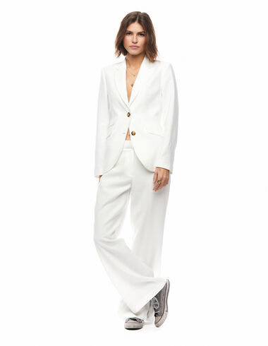 White wide leg trousers - Trousers - Nícoli